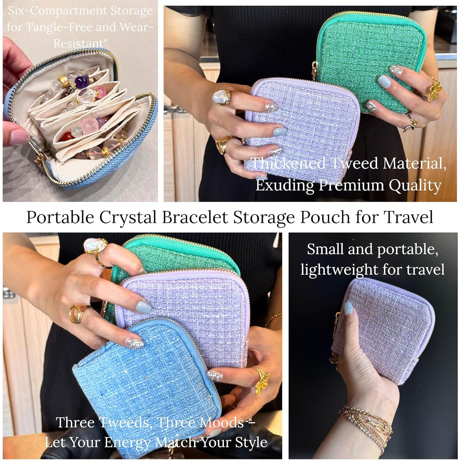 Estuche de Joyería CHIMORY Púrpura Tweed 7 Compartimentos