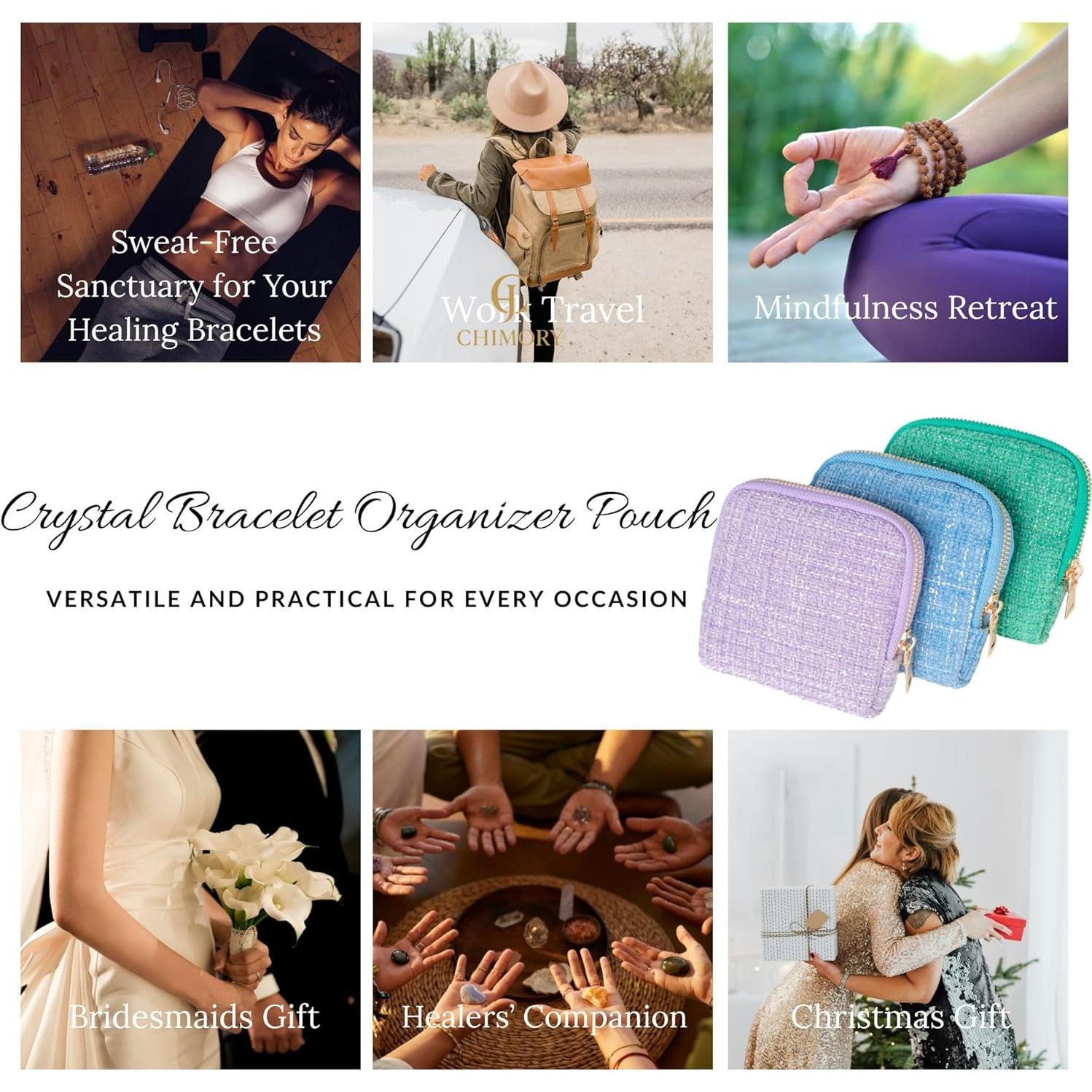 Estuche de Joyería CHIMORY Púrpura Tweed 7 Compartimentos