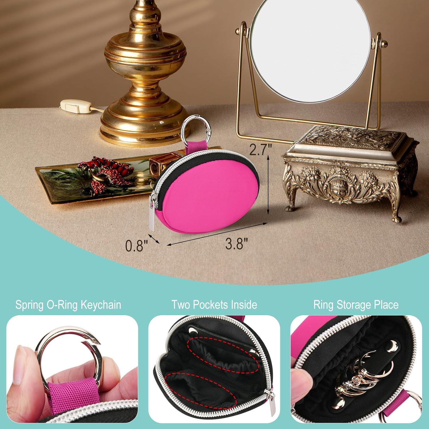 Organizador de Joyería de Viaje Beautyflier Rosa Fucsia Compacto