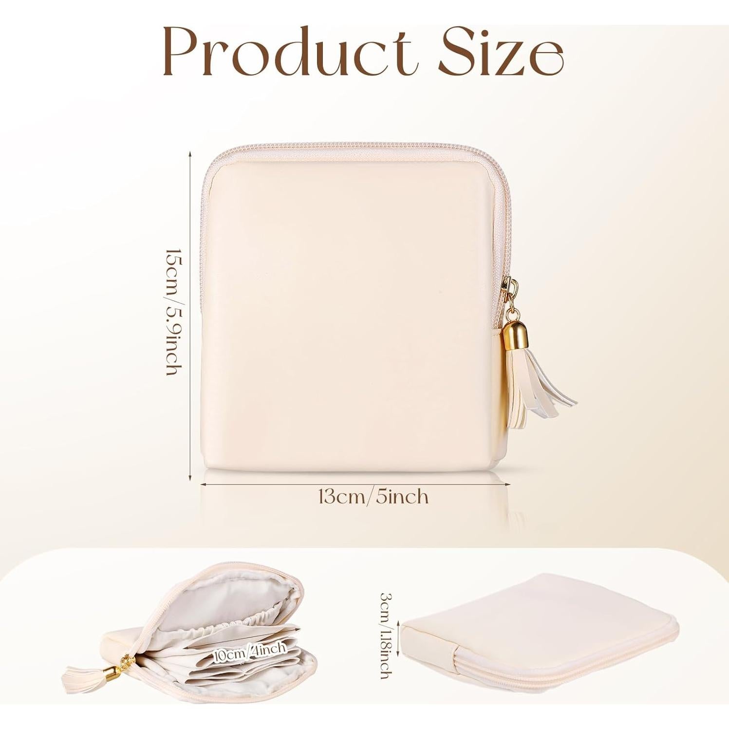 Estuche de Joyería Tucnoeu Beige Mini Organizador de Viaje