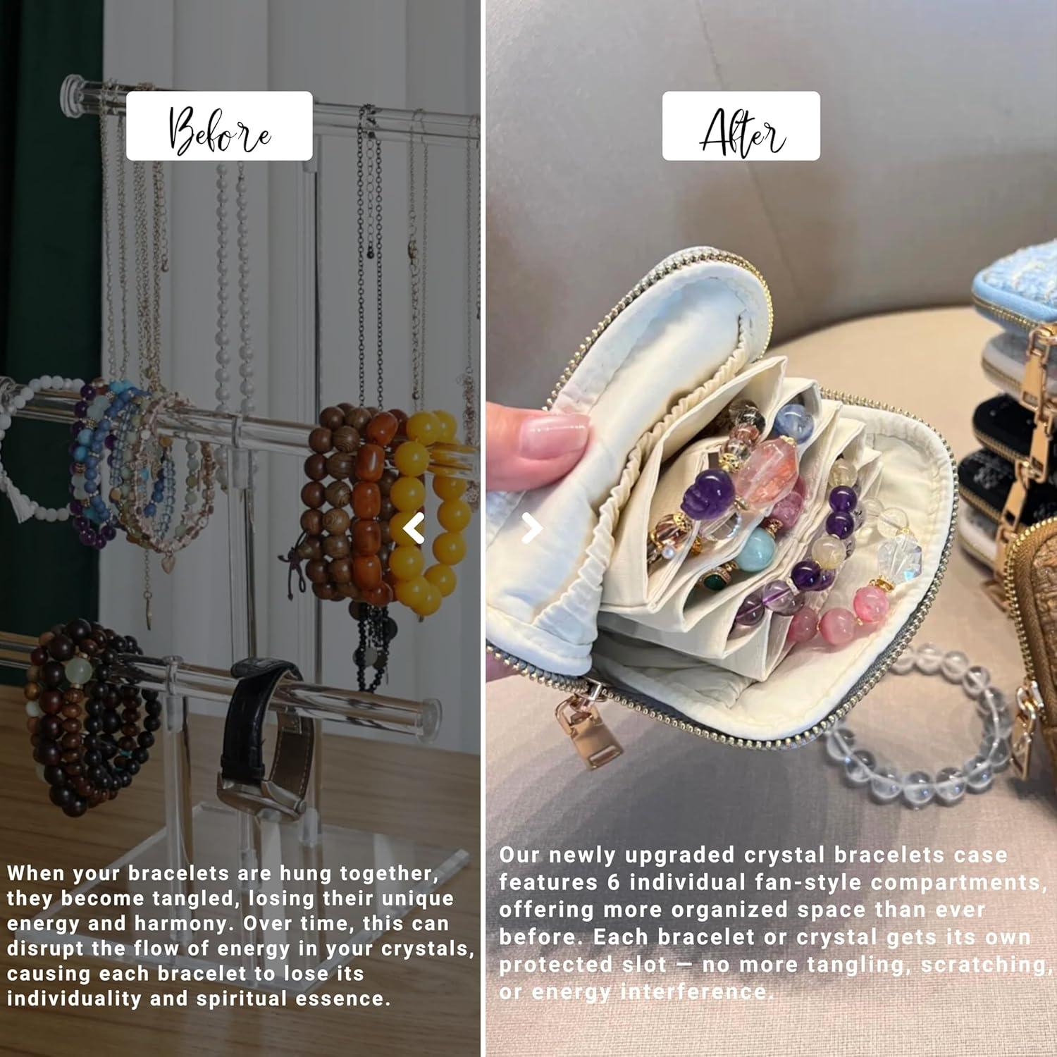 Estuche de Joyería de Viaje CHIMORY Verde Tweed 11.94x11.94 cm