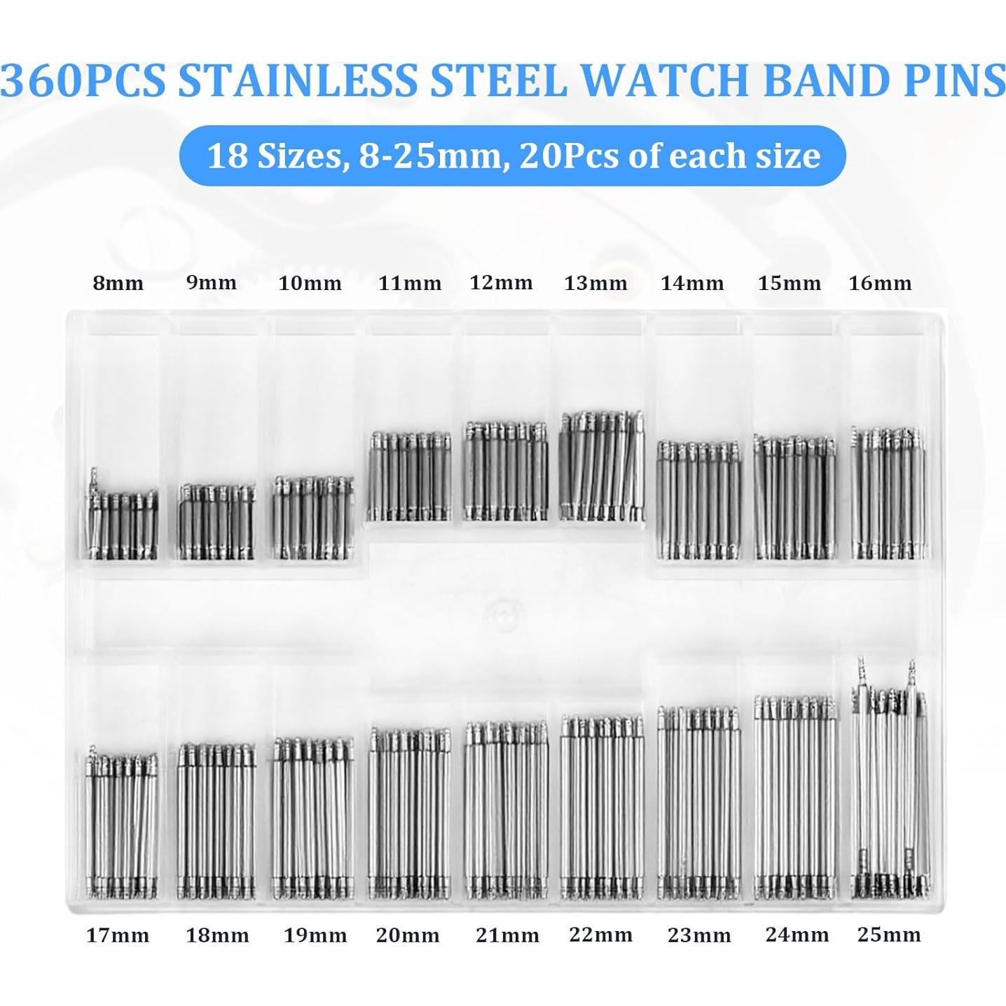 Kit de 360 Pasadores de Correa de Reloj Grngven 1.5mm