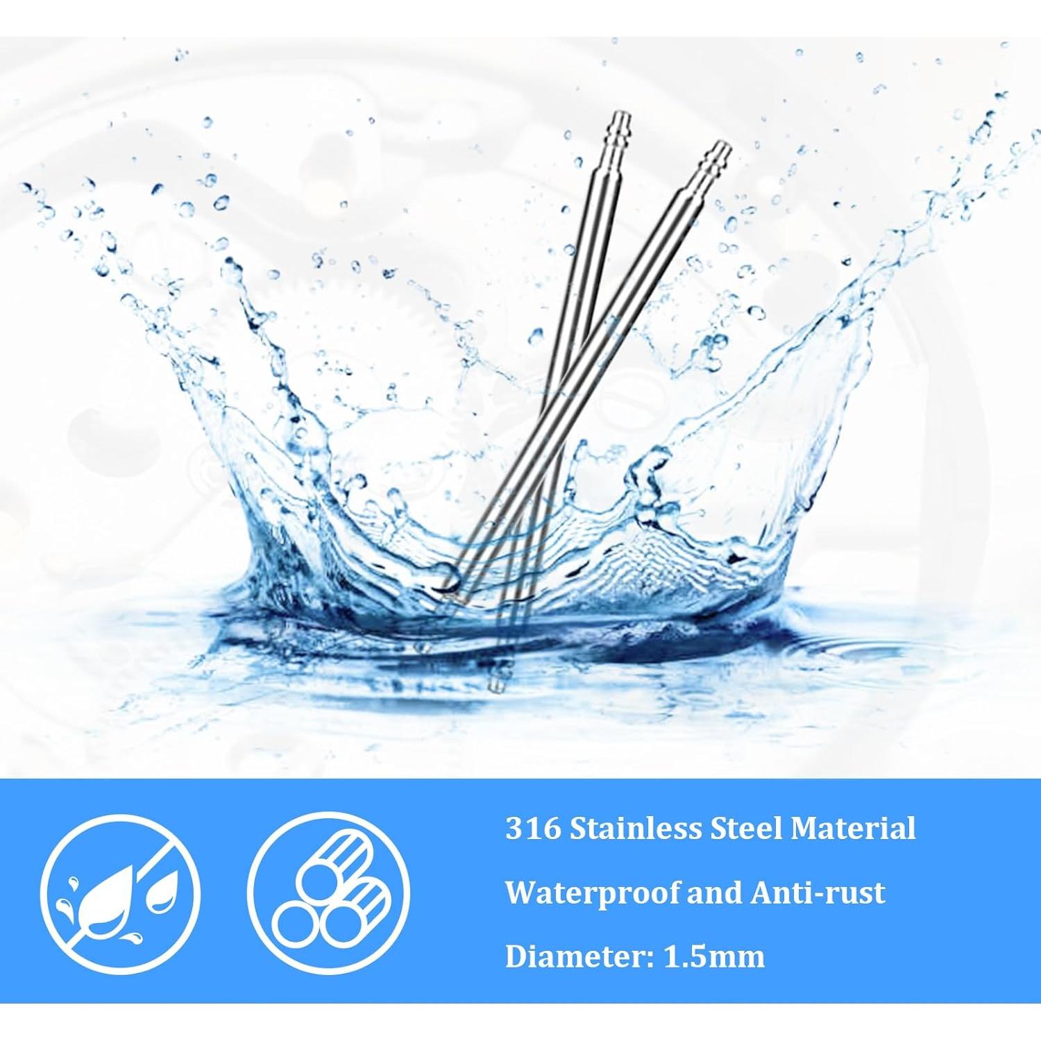 Kit de 360 Pasadores de Correa de Reloj Grngven 1.5mm