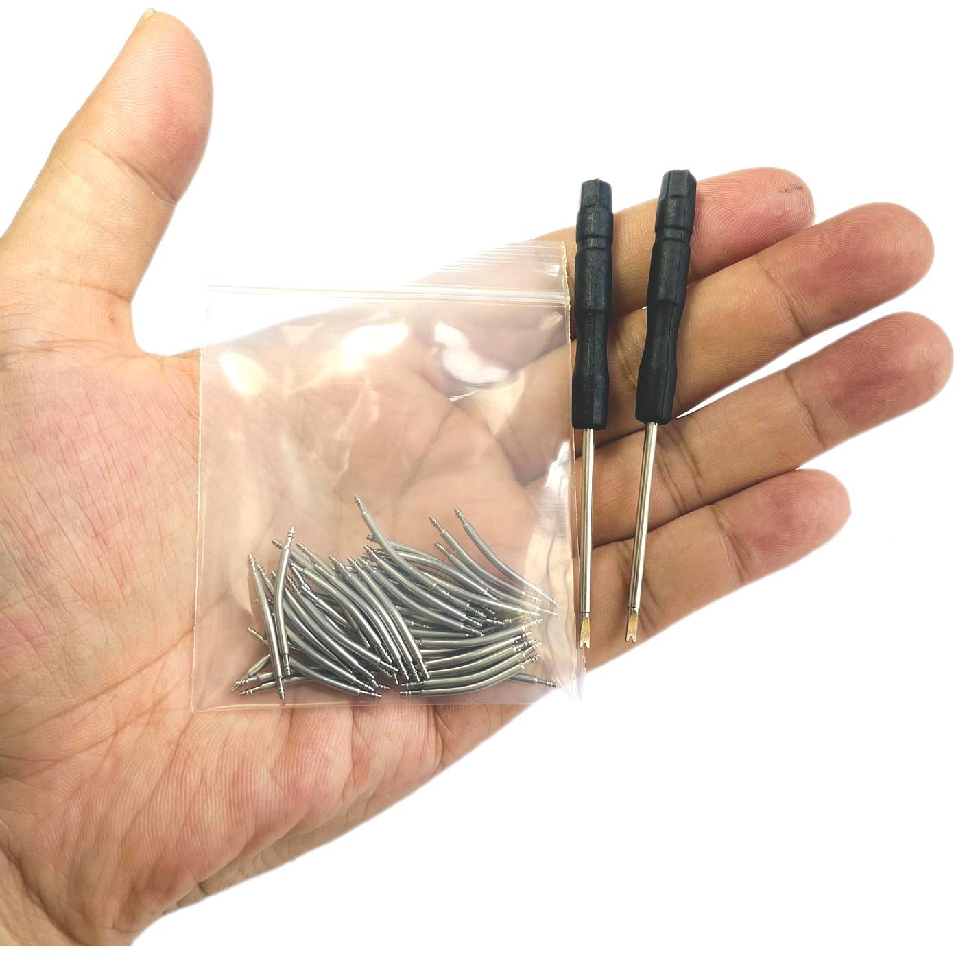 Kit de Pasadores Curvados para Reloj 20mm Acero Inoxidable 50pcs