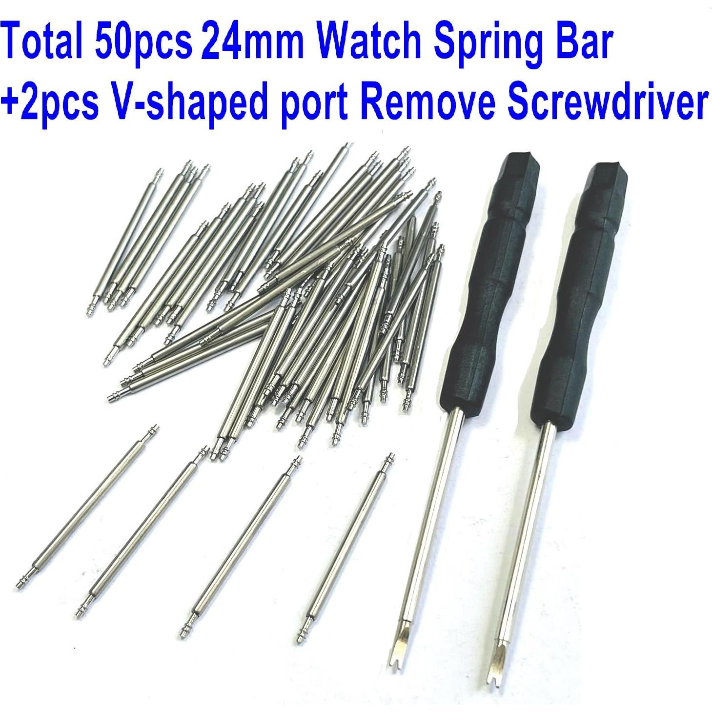 Kit de Pasadores de Correa de Reloj 50pcs Acero Inoxidable 21mm