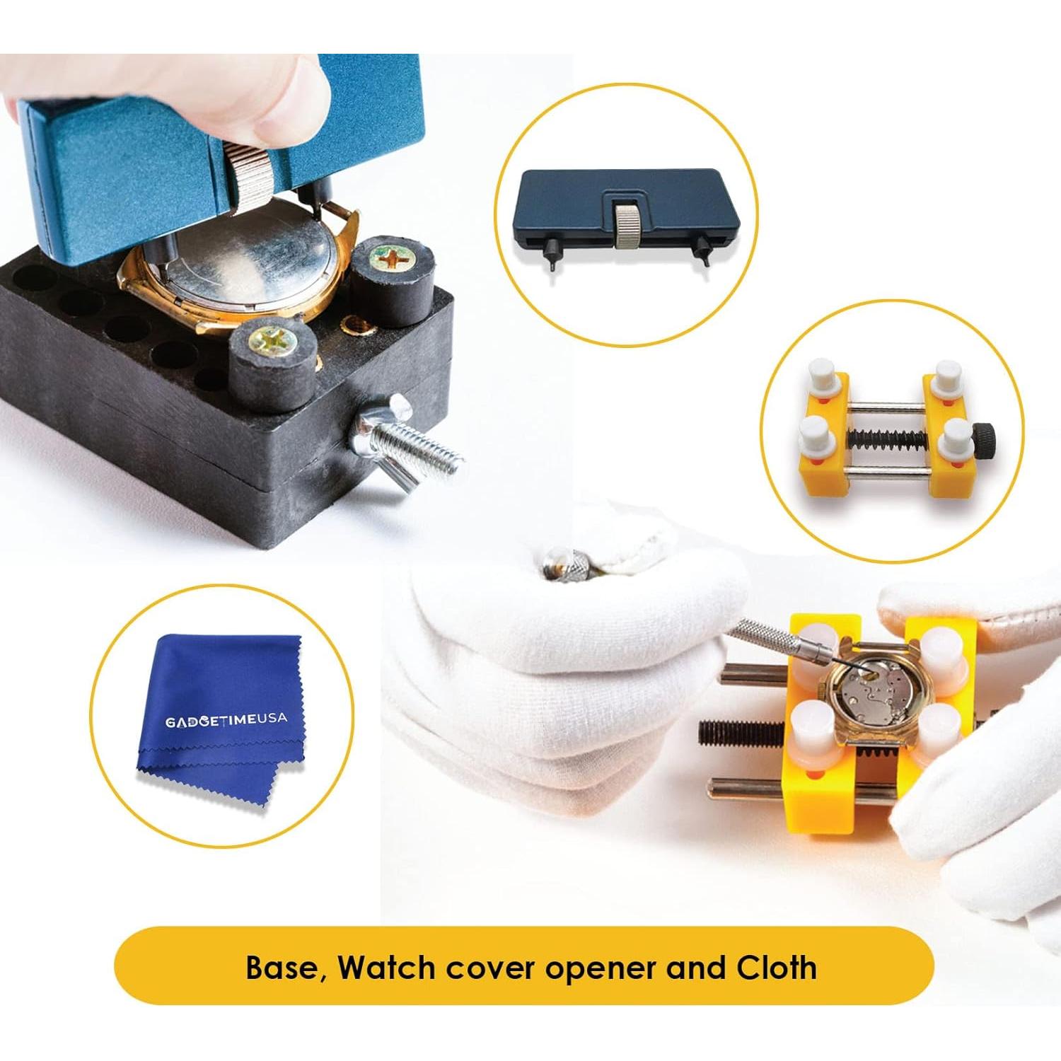 Kit de Herramientas Abridor de Reloj Gadgetime - Base Ajustable