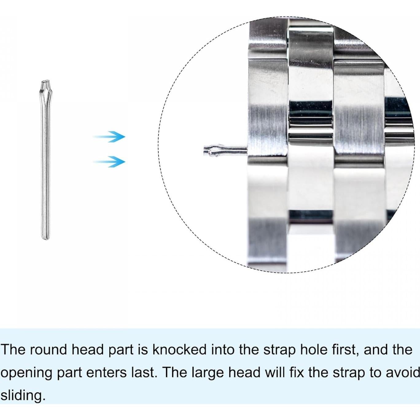 Pasadores de Enlace de Reloj uxcell 19mm Acero Inoxidable 15 Pcs