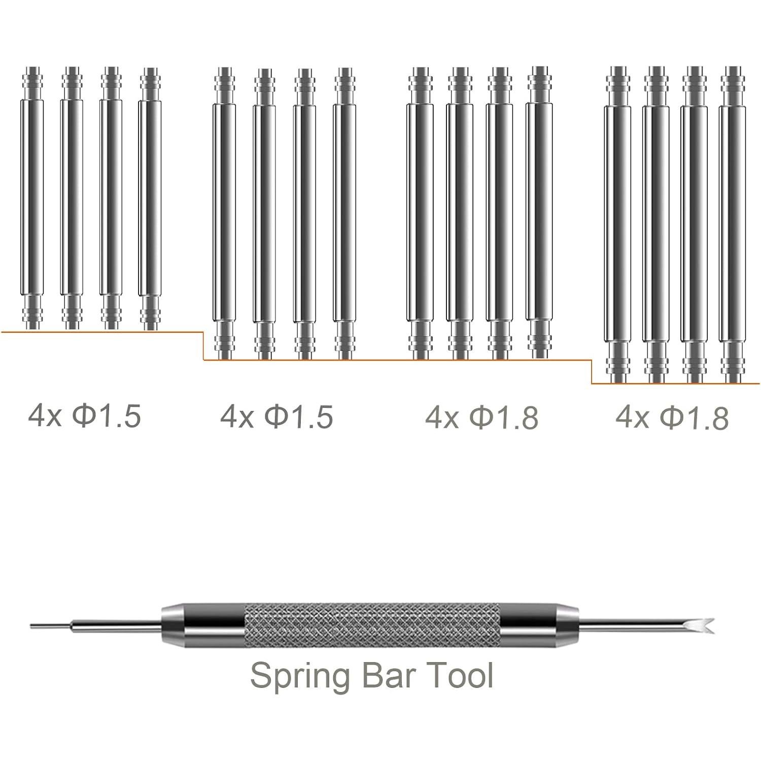 Kit de Herramientas para Pasadores de Reloj VT 25mm Acero Inoxidable