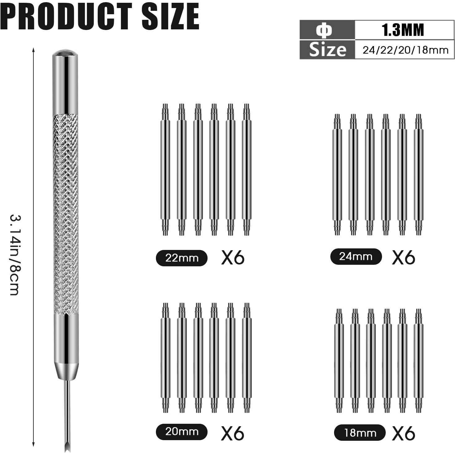 Kit de Reemplazo de Pasadores para Correas de Reloj KALIONE 21 Piezas