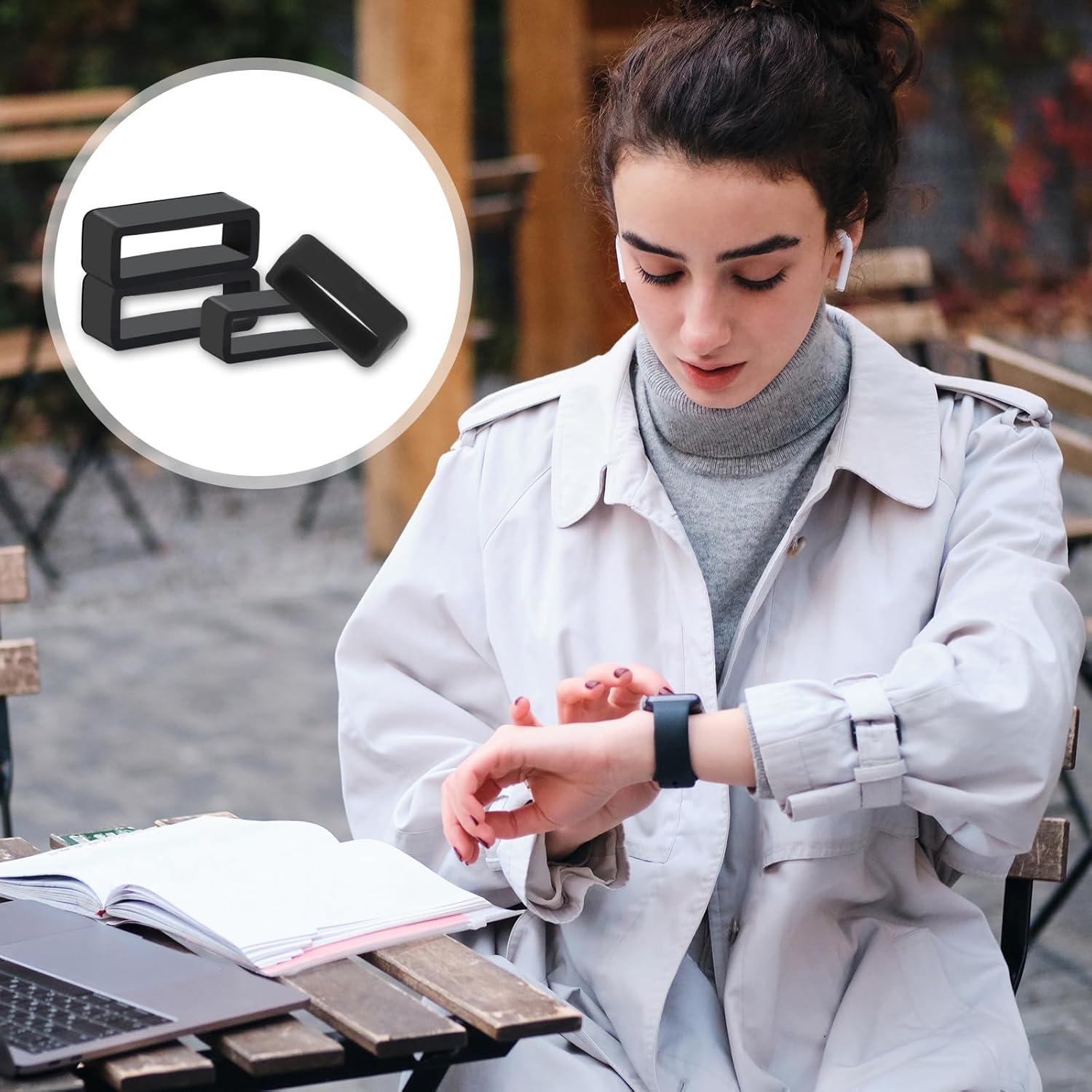 6 Anillos de Retención de Correa de Reloj Silicona 18/20/22mm