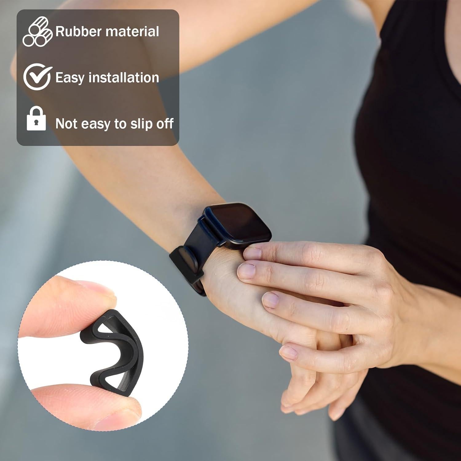 6 Anillos de Retención de Correa de Reloj Silicona 18/20/22mm