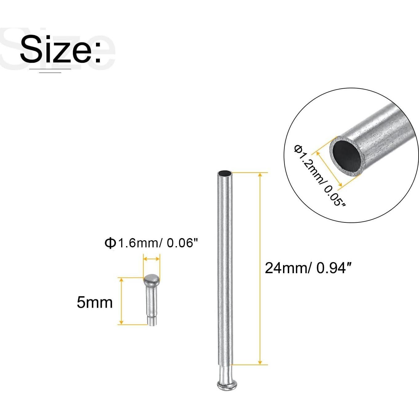 Pasadores de Fricción de Acero Inoxidable uxcell 24x1.2mm