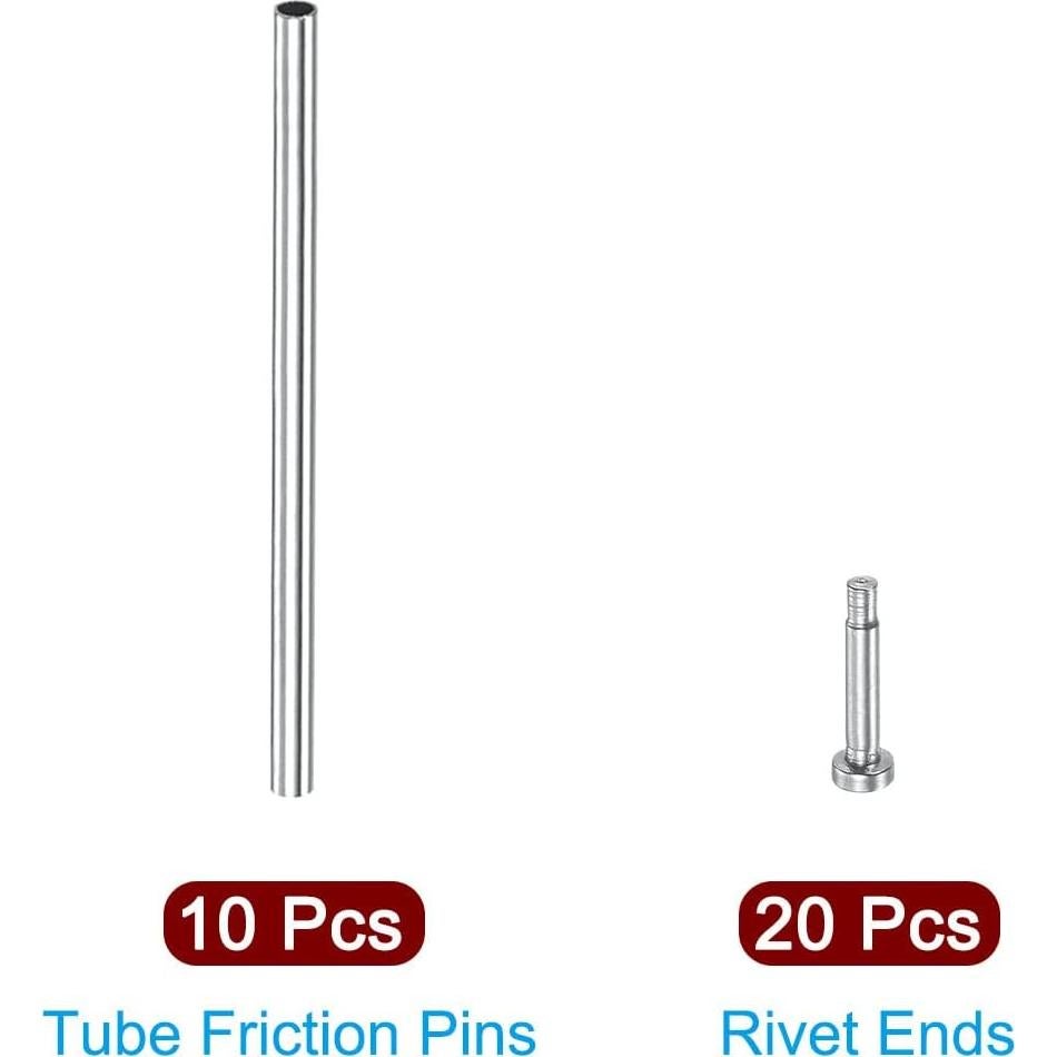 Pasadores de Fricción uxcell 20mm Acero Inoxidable para Reloj