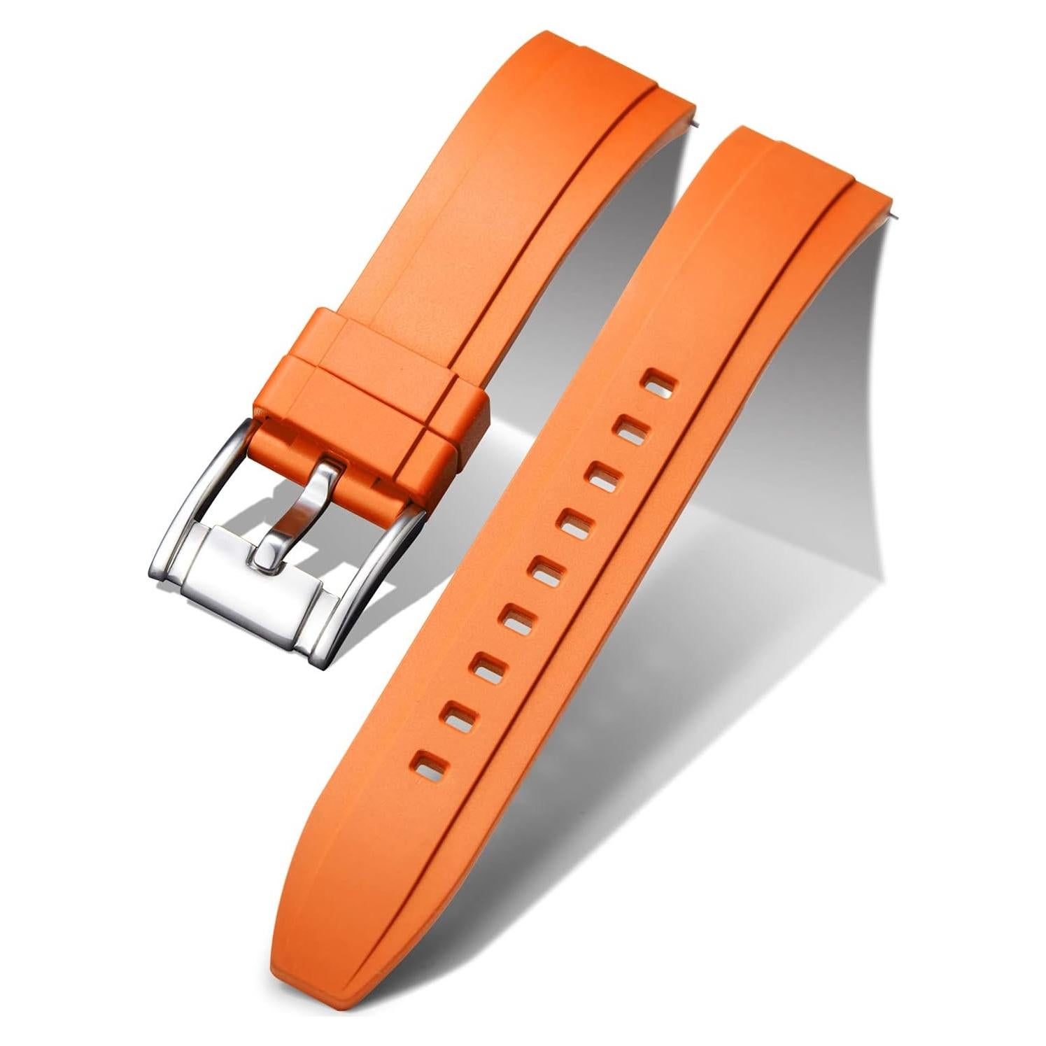Correa de Reloj Silicona BINLUN 22mm Naranja Impermeable