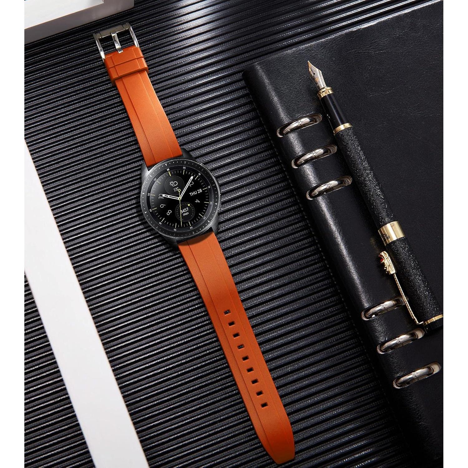 Correa de Reloj Silicona BINLUN 22mm Naranja Impermeable