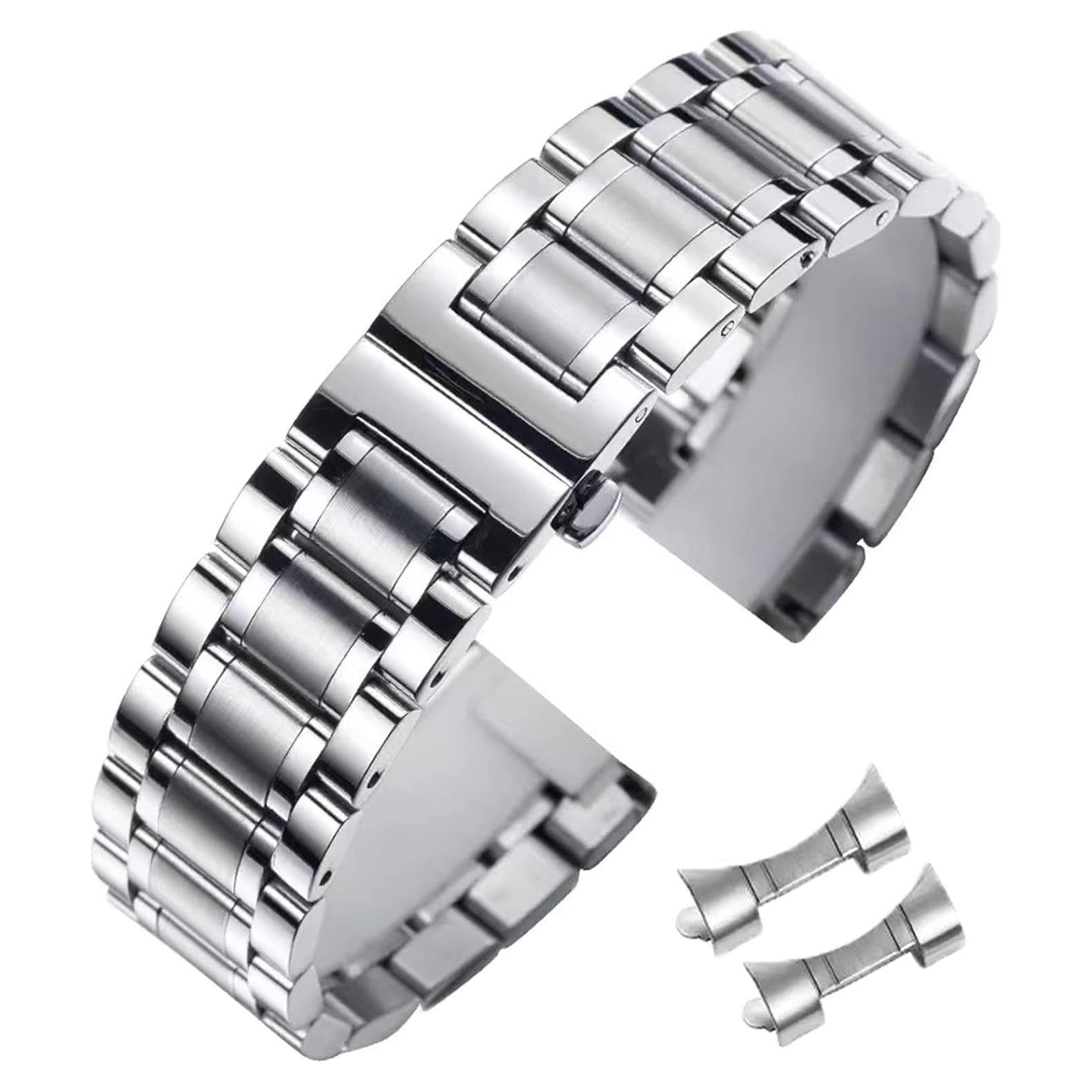 Correa de Reloj de Acero Inoxidable Universal 14-24mm Plata