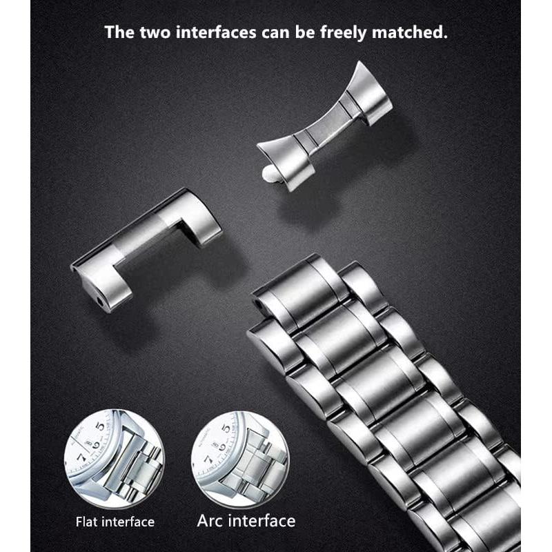 Correa de Reloj de Acero Inoxidable Universal 14-24mm Plata