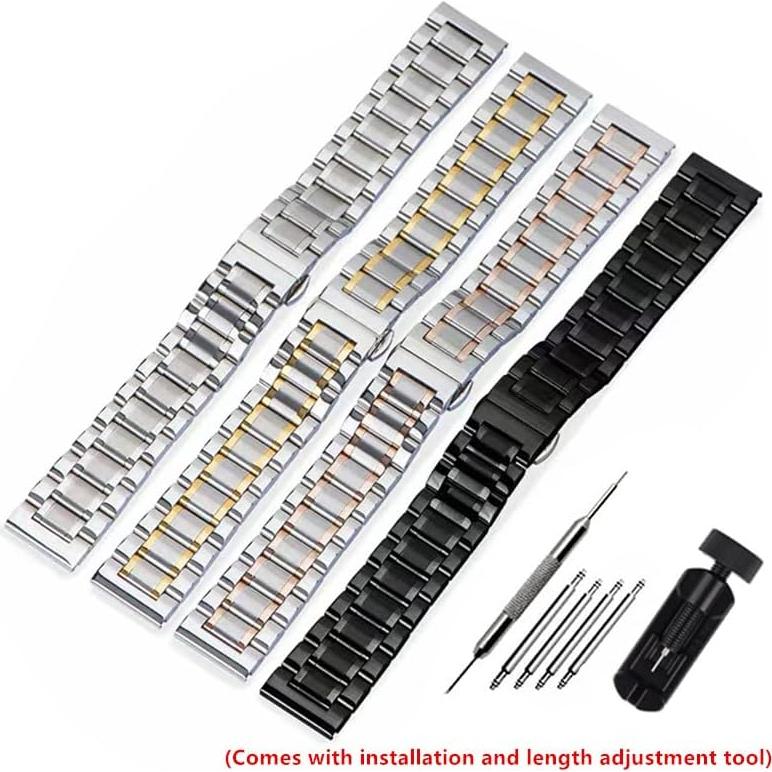 Correa de Reloj de Acero Inoxidable Universal 14-24mm Plata