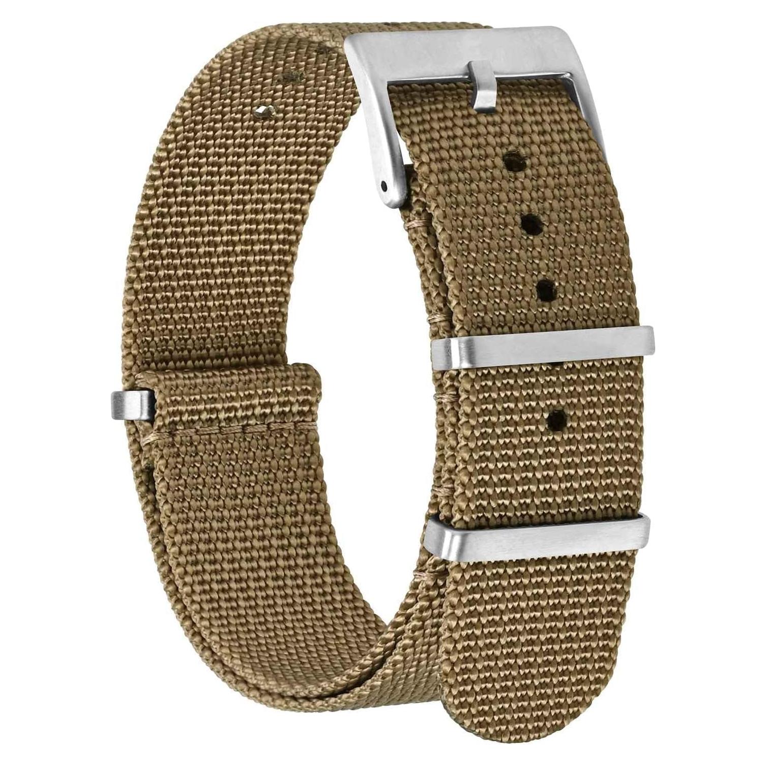 Correa de Reloj Nylon BISONSTRAP 18mm 20mm 22mm Militar