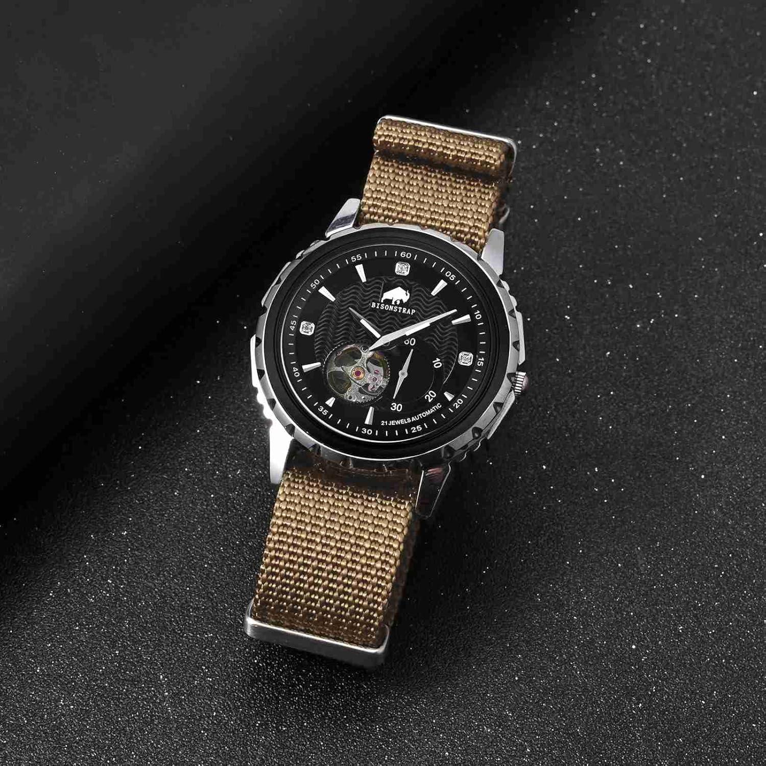 Correa de Reloj Nylon BISONSTRAP 18mm 20mm 22mm Militar