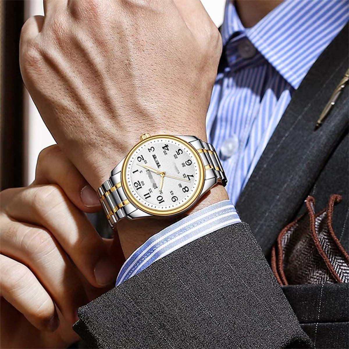 Correa de Reloj de Acero Inoxidable NIRUIXI 24mm Oro Plata