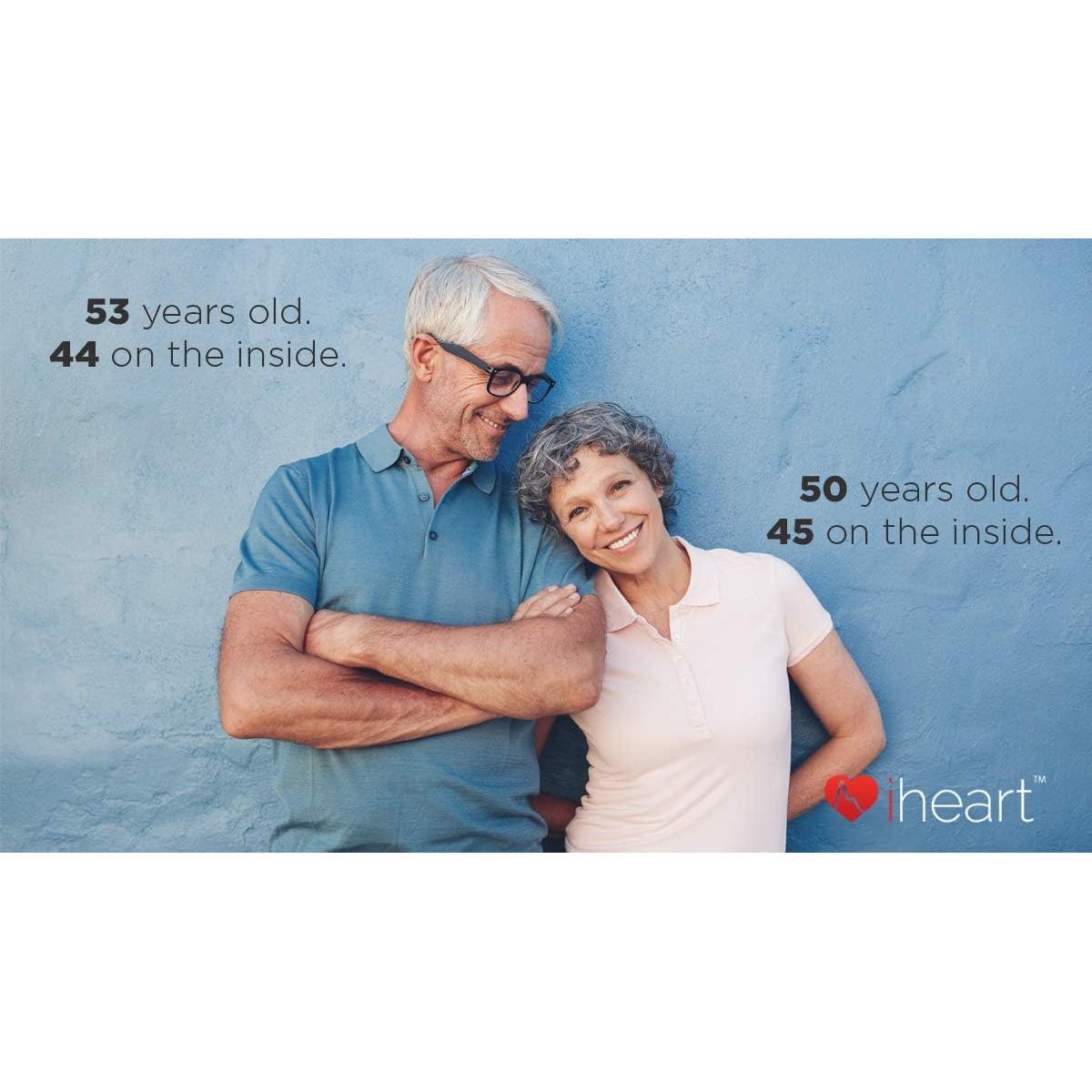 Monitor de Salud iHeart, Edad Interna, SpO2 y Frecuencia Cardíaca