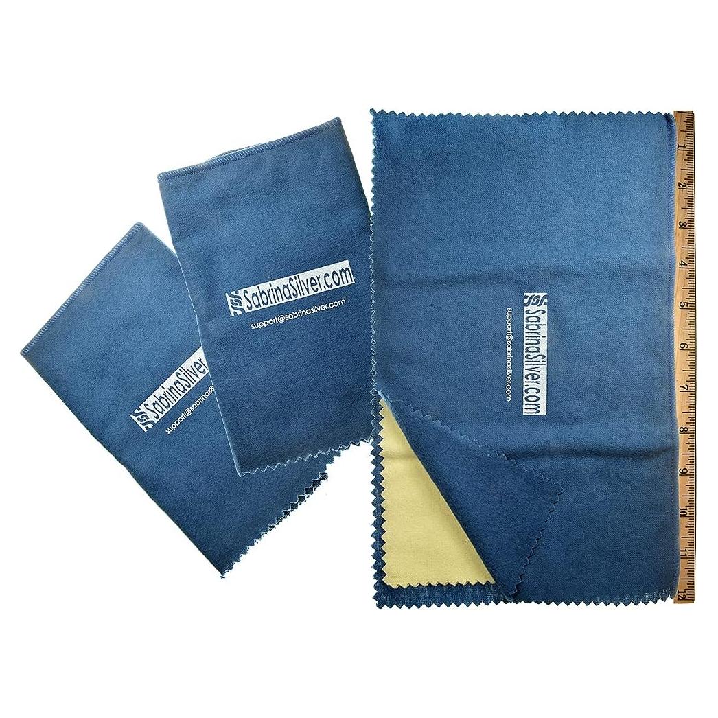 Paquete de 3 paños de pulido Sabrina Silver 18x14 cm