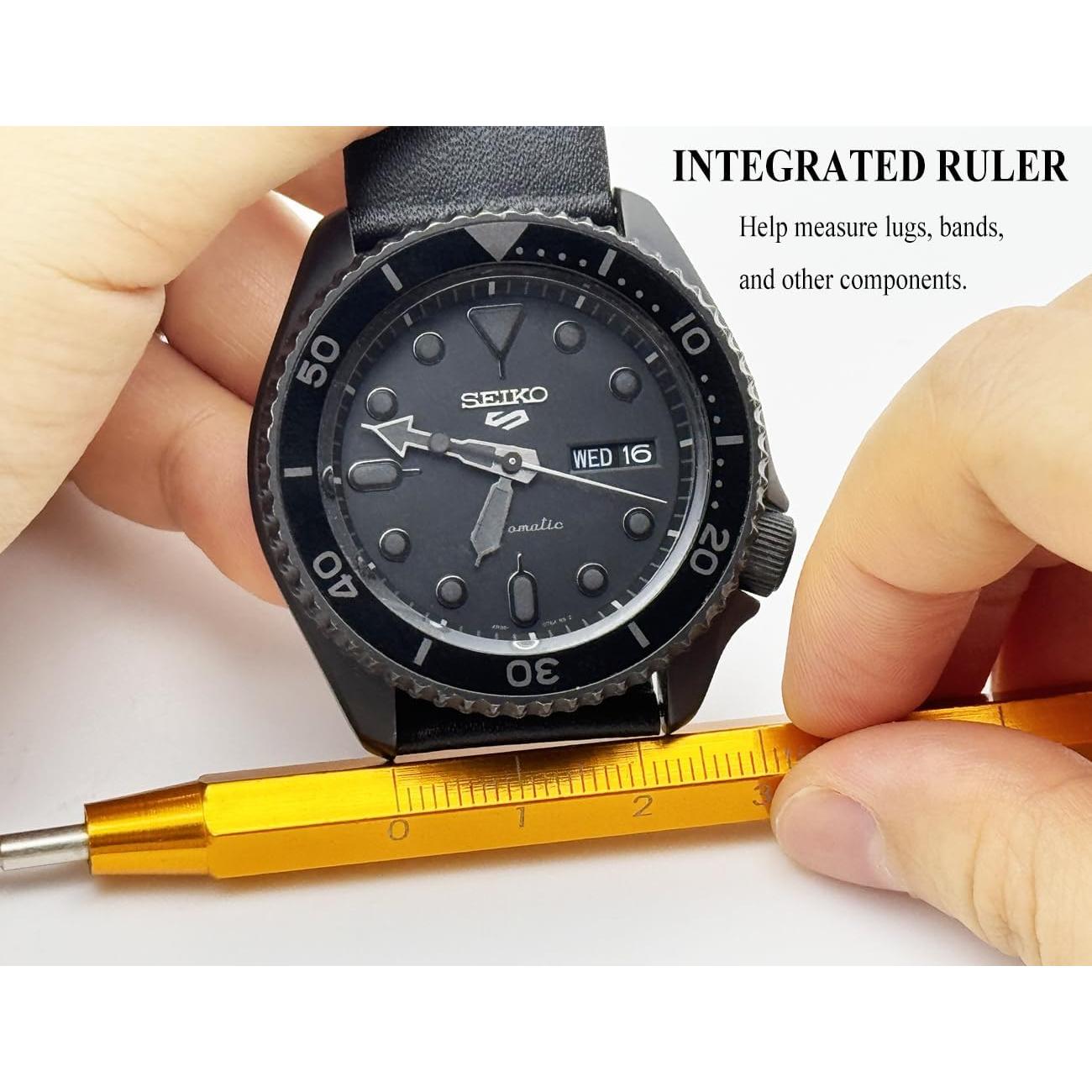 Kit de Herramientas para Reloj TICFROG - Acero Inoxidable, Regla Integrada