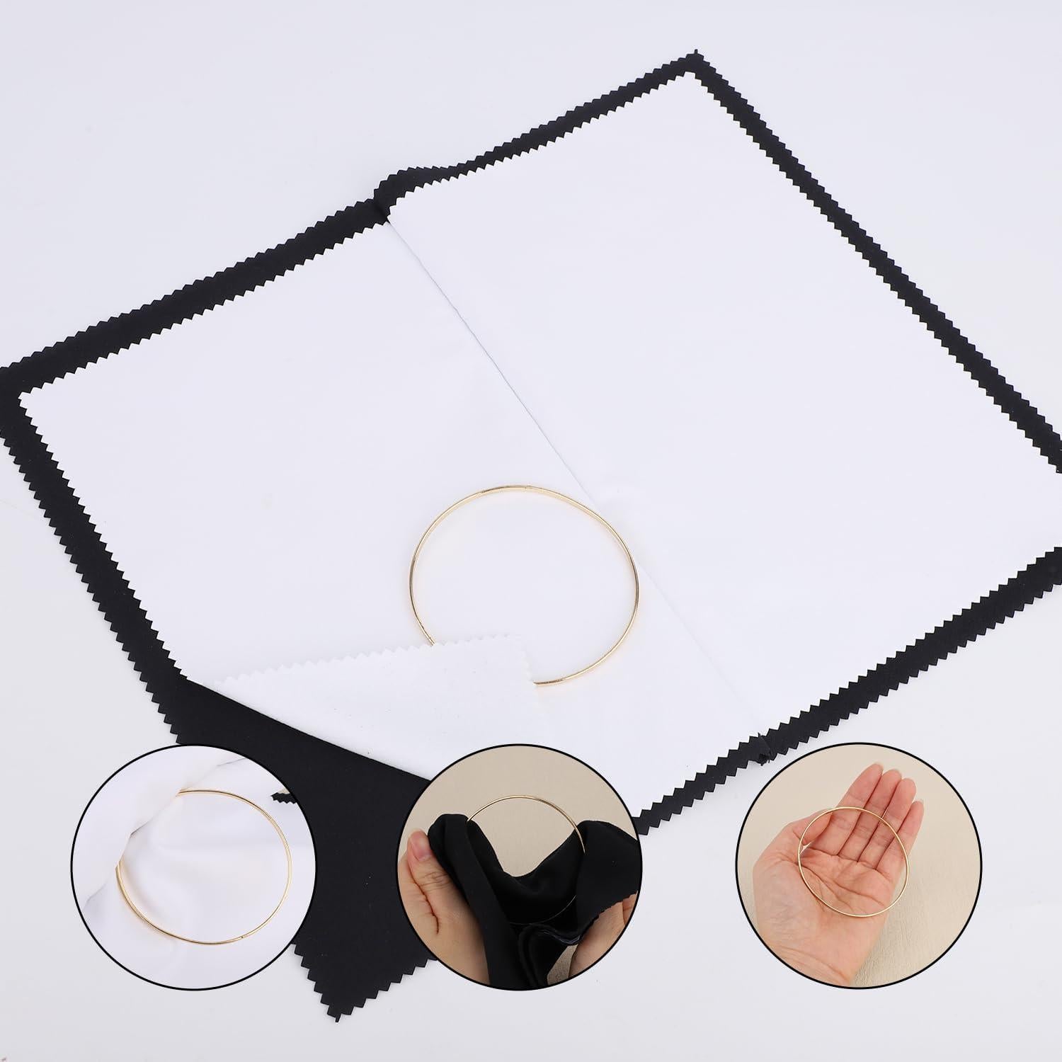 4 Paños de Pulido de Joyería Fukaisu 16x25cm Terciopelo