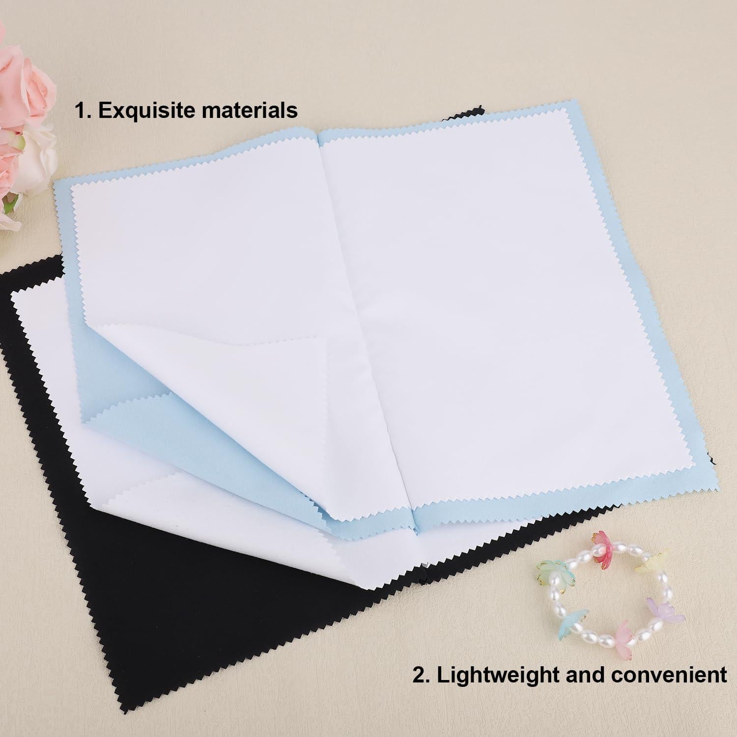 4 Paños de Pulido de Joyería Fukaisu 16x25cm Terciopelo