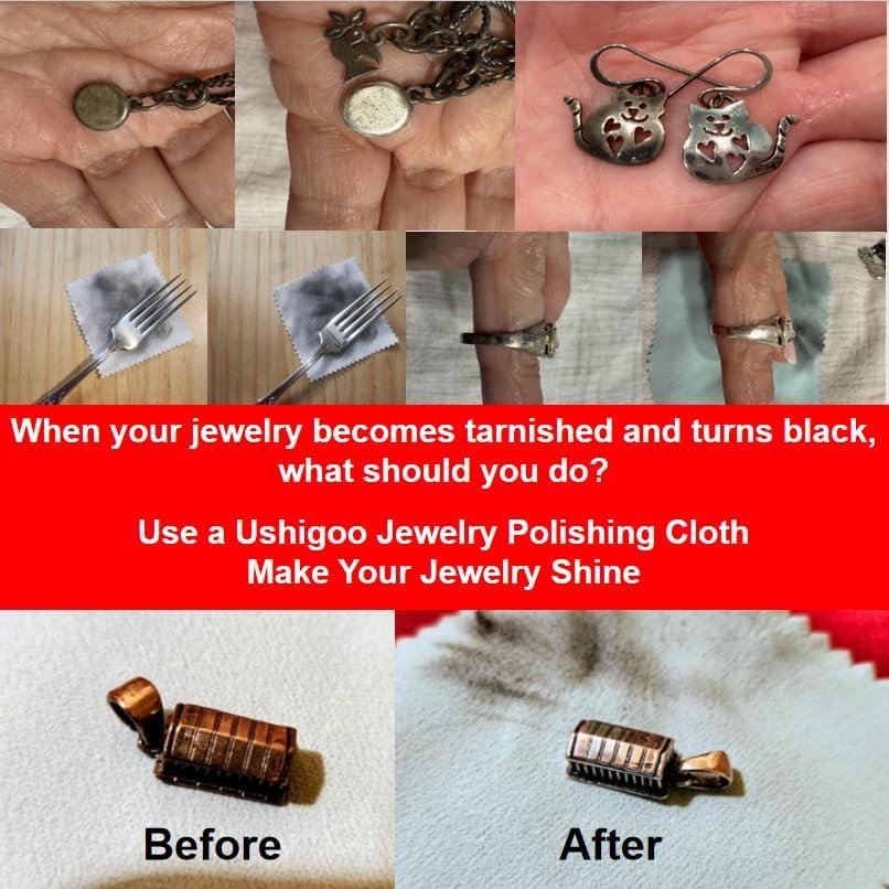 50 Paños de Limpieza de Joyería USHIGOO 7.62x7.62cm