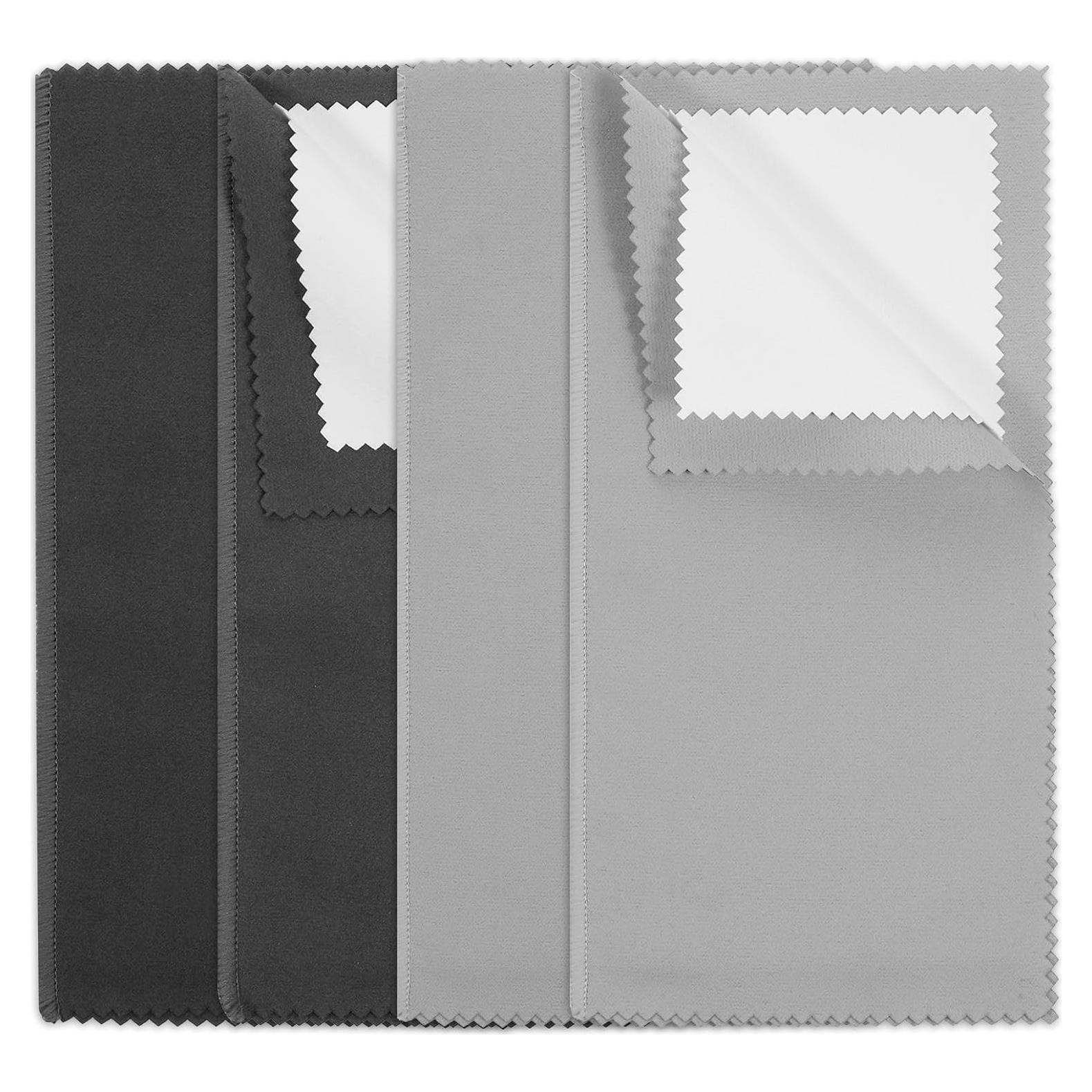 Paño de Pulido de Plata BOHUIZ 4 Pcs Doble Cara 20x20cm