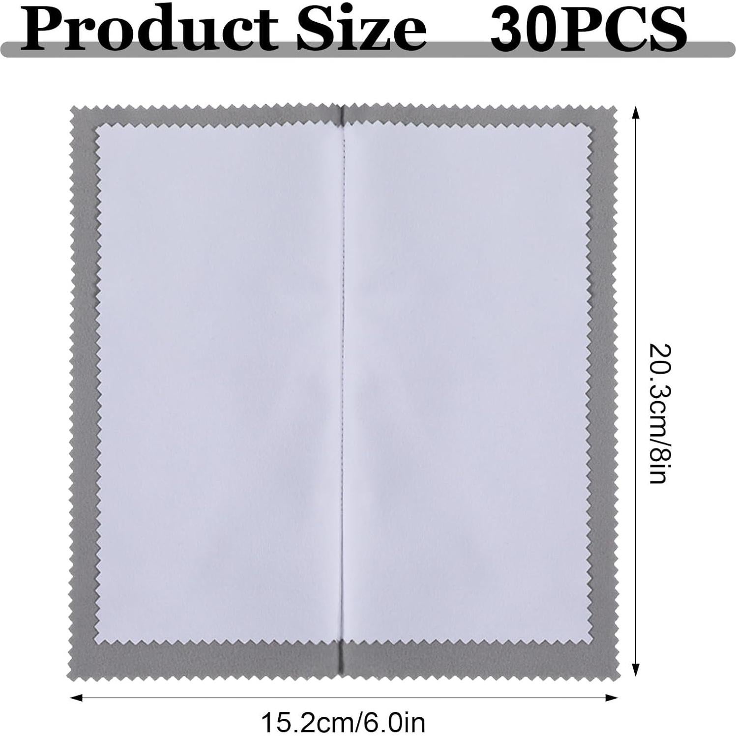 30 Paños de Pulido de Joyería Lemecima 15x20 cm Suaves