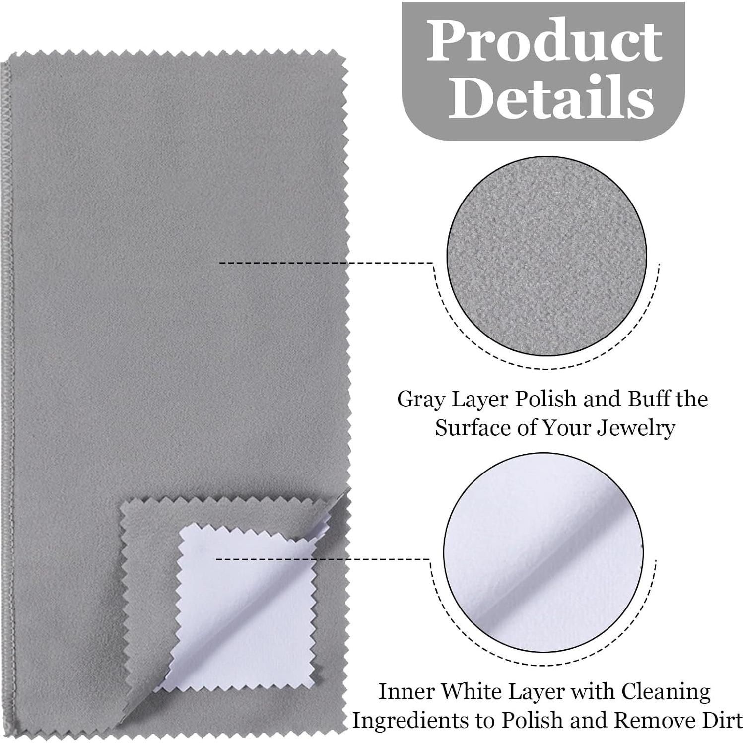 30 Paños de Pulido de Joyería Lemecima 15x20 cm Suaves