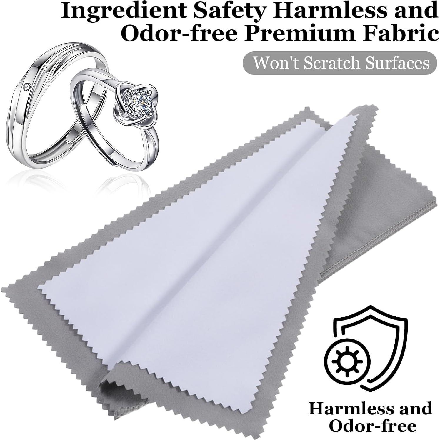 30 Paños de Pulido de Joyería Lemecima 15x20 cm Suaves