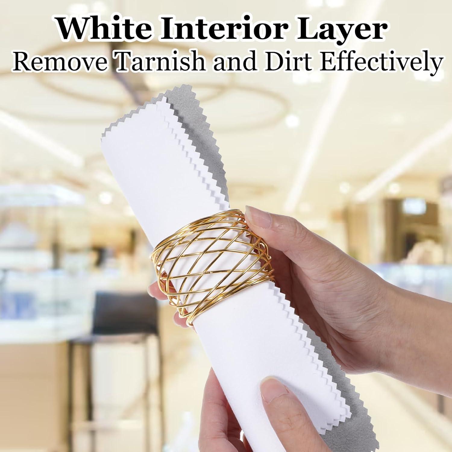 30 Paños de Pulido de Joyería Lemecima 15x20 cm Suaves