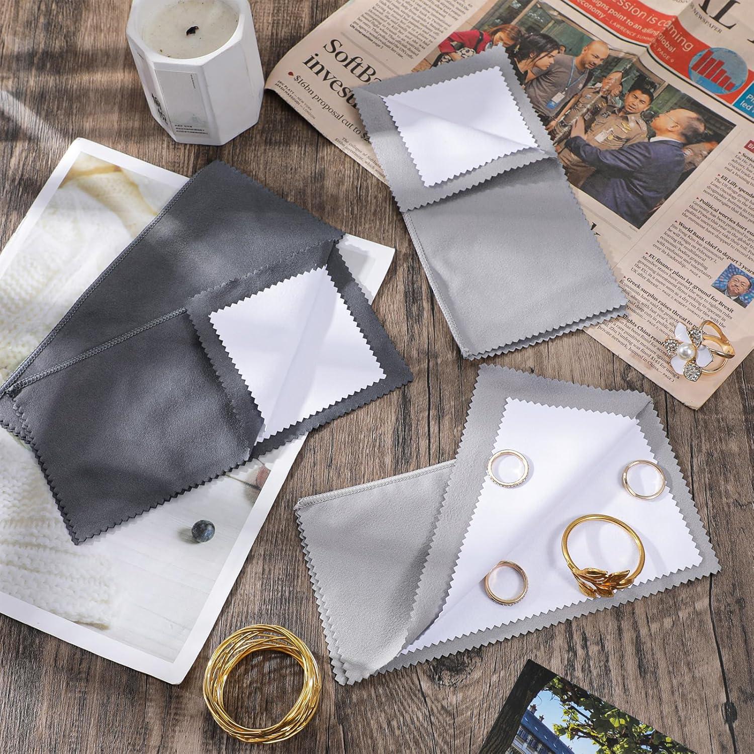 30 Paños de Pulido de Joyería Lemecima 15x20 cm Suaves