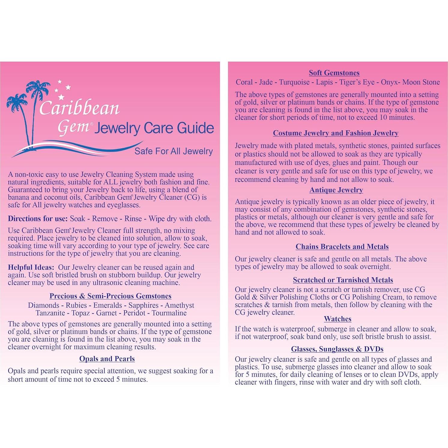 Paquete de 4 Paños de Limpieza Caribbean Gem para Metales