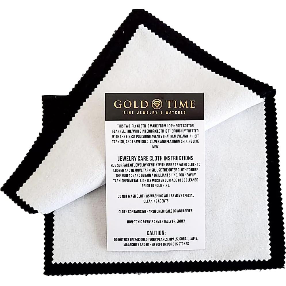 Paño de Limpieza de Joyería Gold GT Time - Algodón Natural 27.94x19.81cm