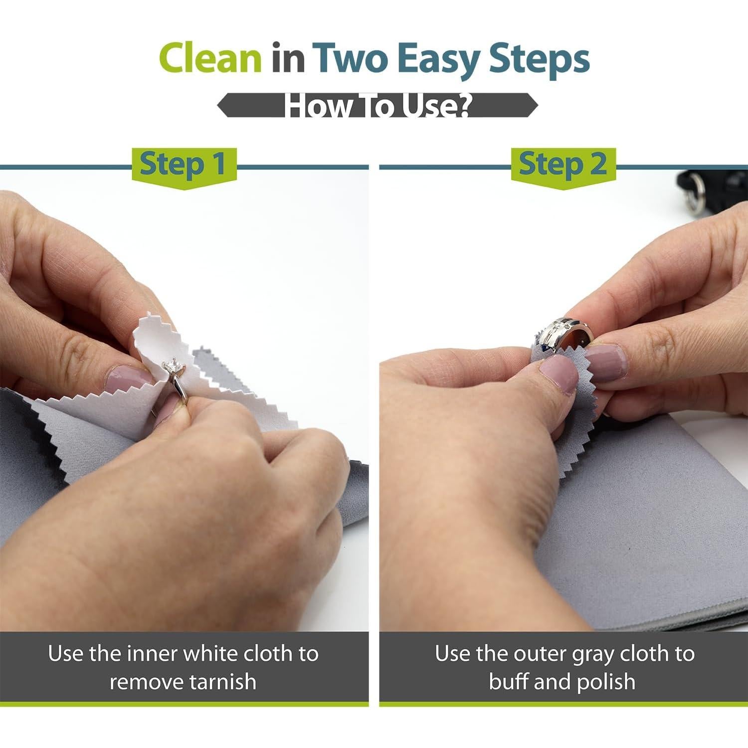 Paño de limpieza de joyería GreatShield 4 capas 20x28cm