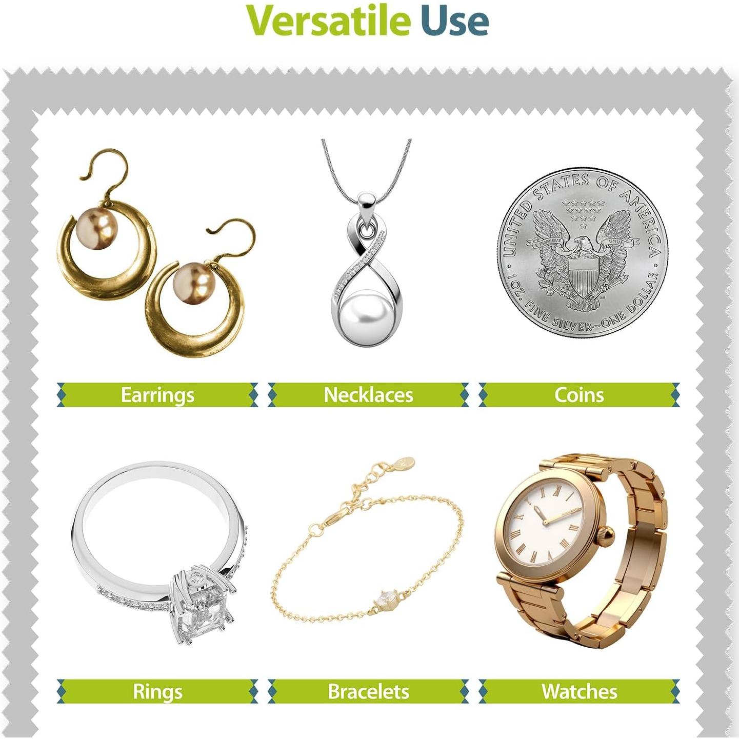 Paño de limpieza de joyería GreatShield 4 capas 20x28cm