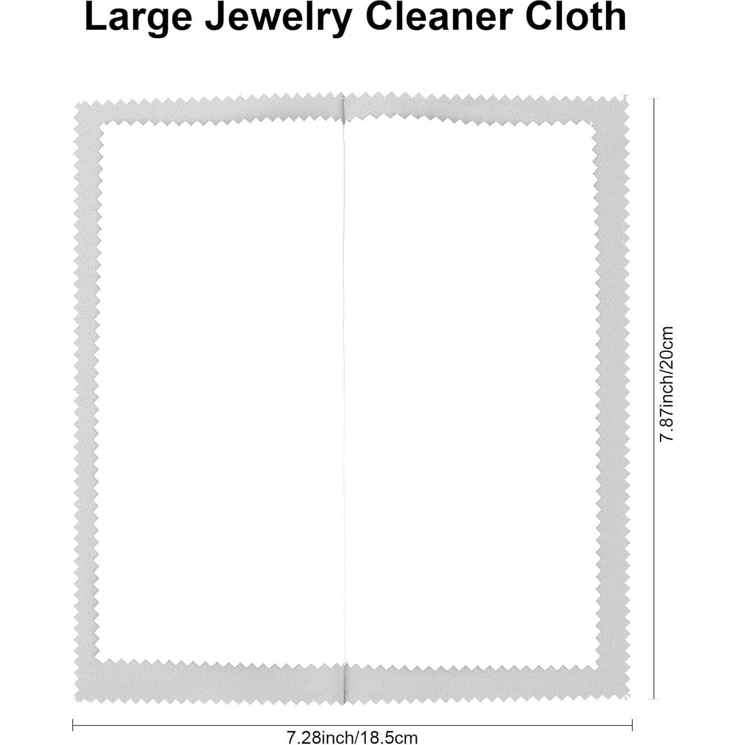 Paños de Limpieza de Joyería TUNQISM - 3 Pcs Doble Cara 20x10 cm