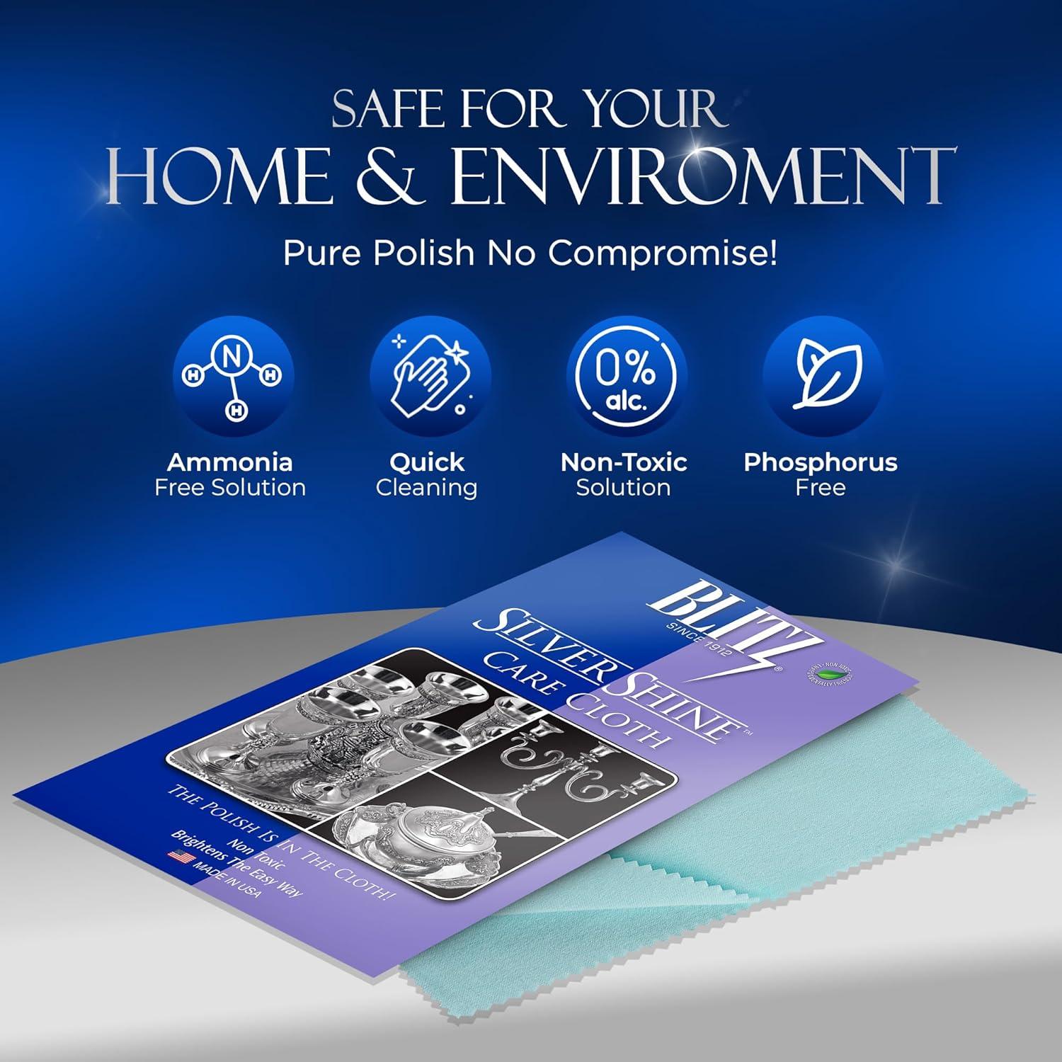 Paño de Pulido de Plata Blitz 30x38 cm Anti-Tarnish