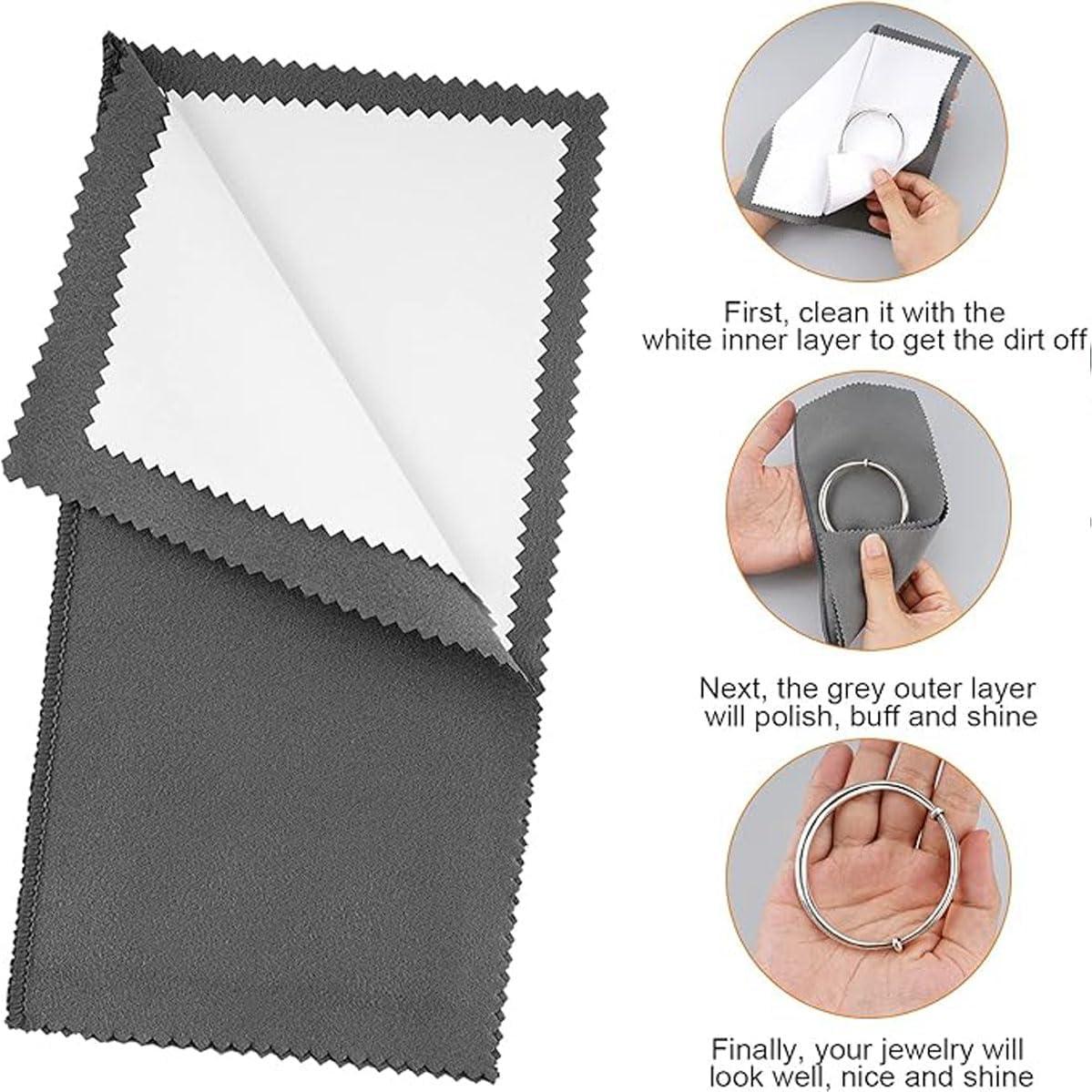 Paño de Limpieza de Joyería Syyflibb con Cepillos Suaves