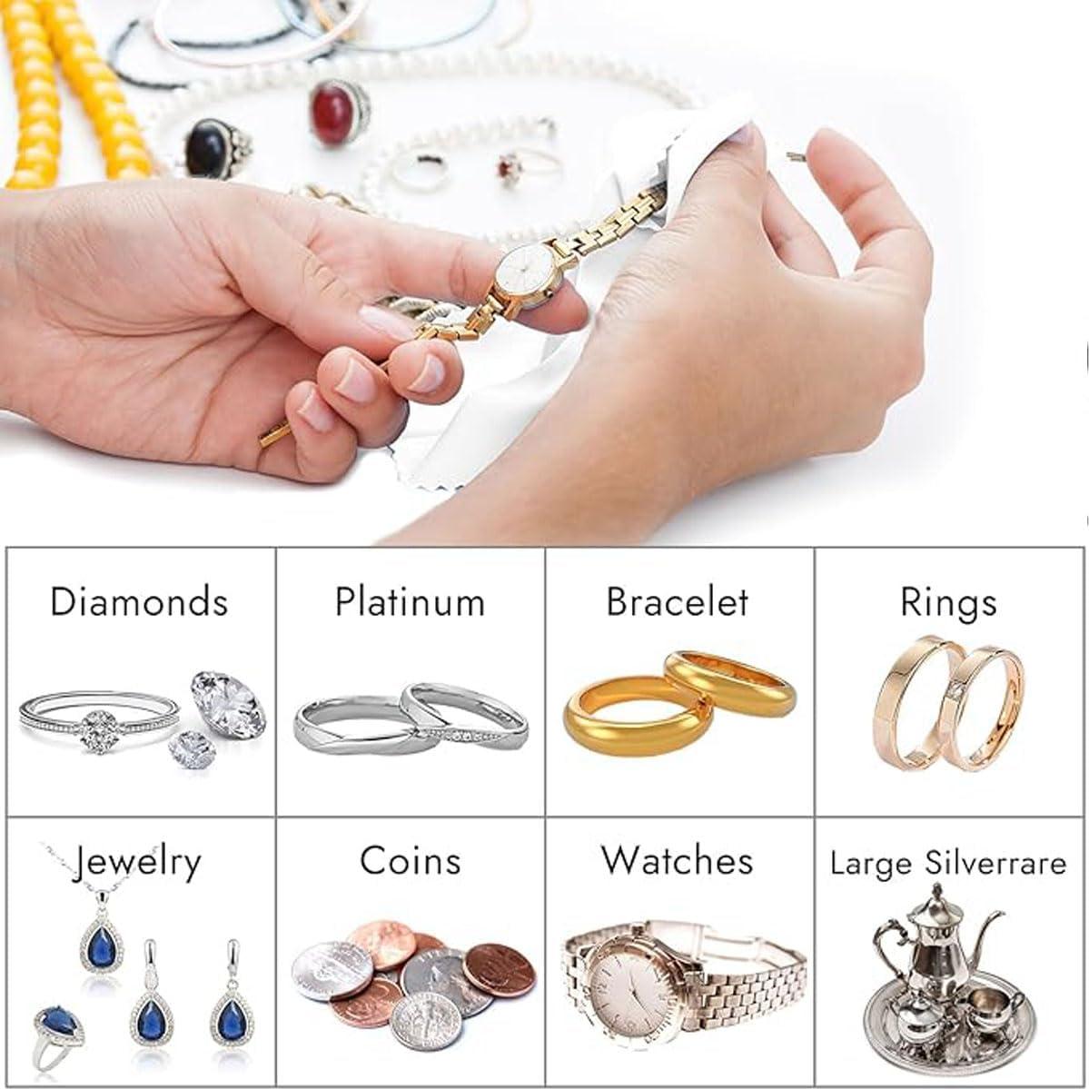 Paño de Limpieza de Joyería Syyflibb con Cepillos Suaves