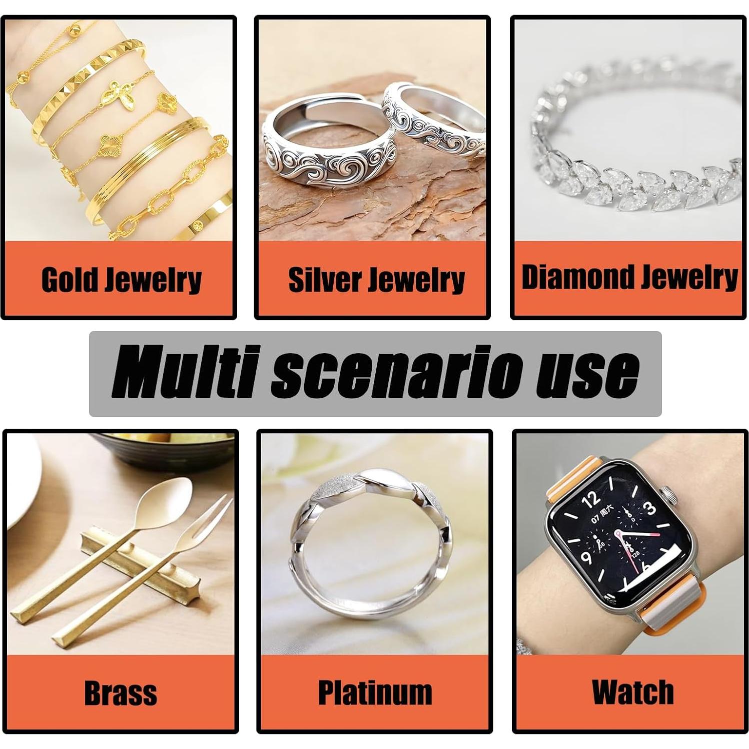 Paños de Limpieza de Joyería Wuyituart 50 Pcs 8x8 cm