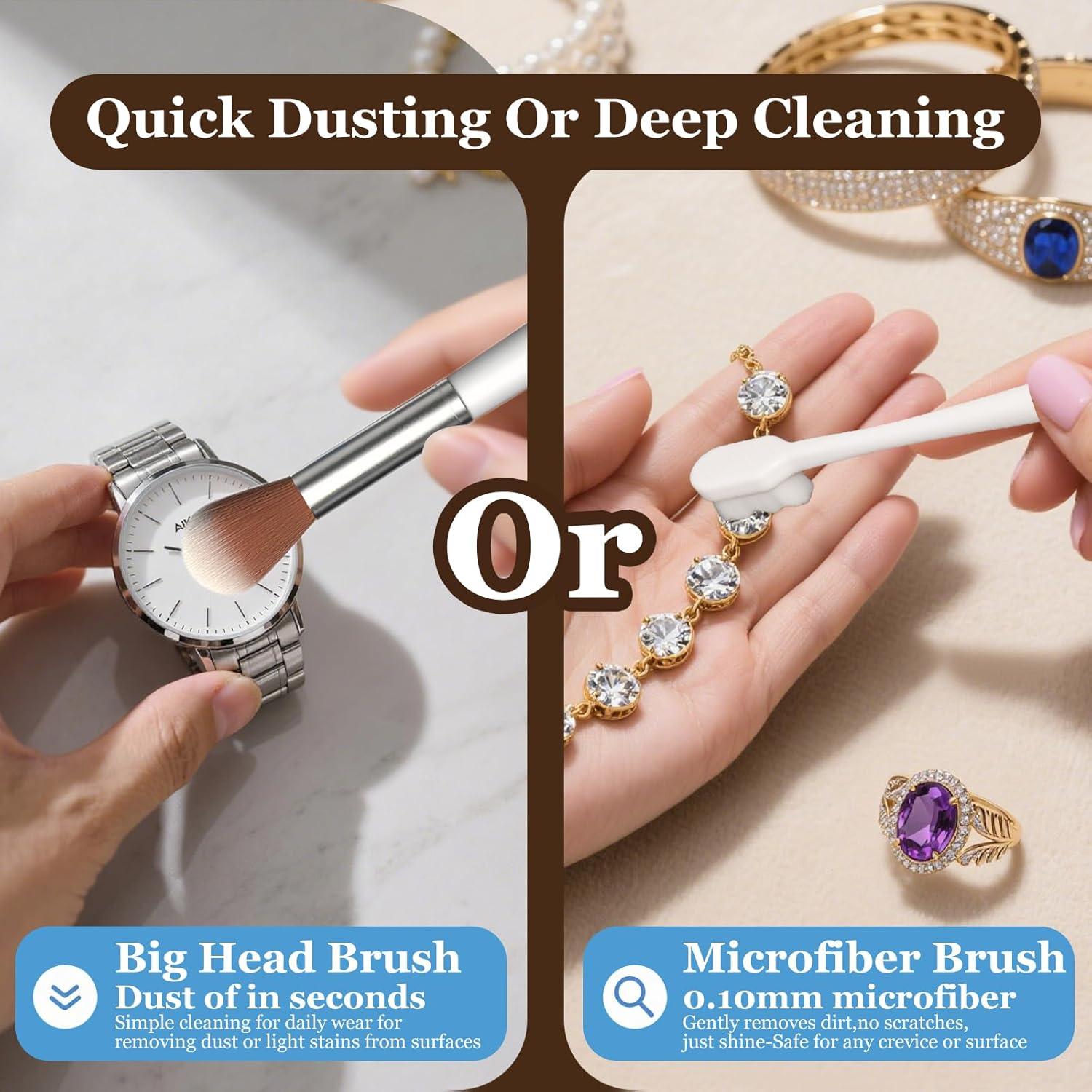 Kit de Limpieza de Joyería 20 Piezas - Cepillos y Paños