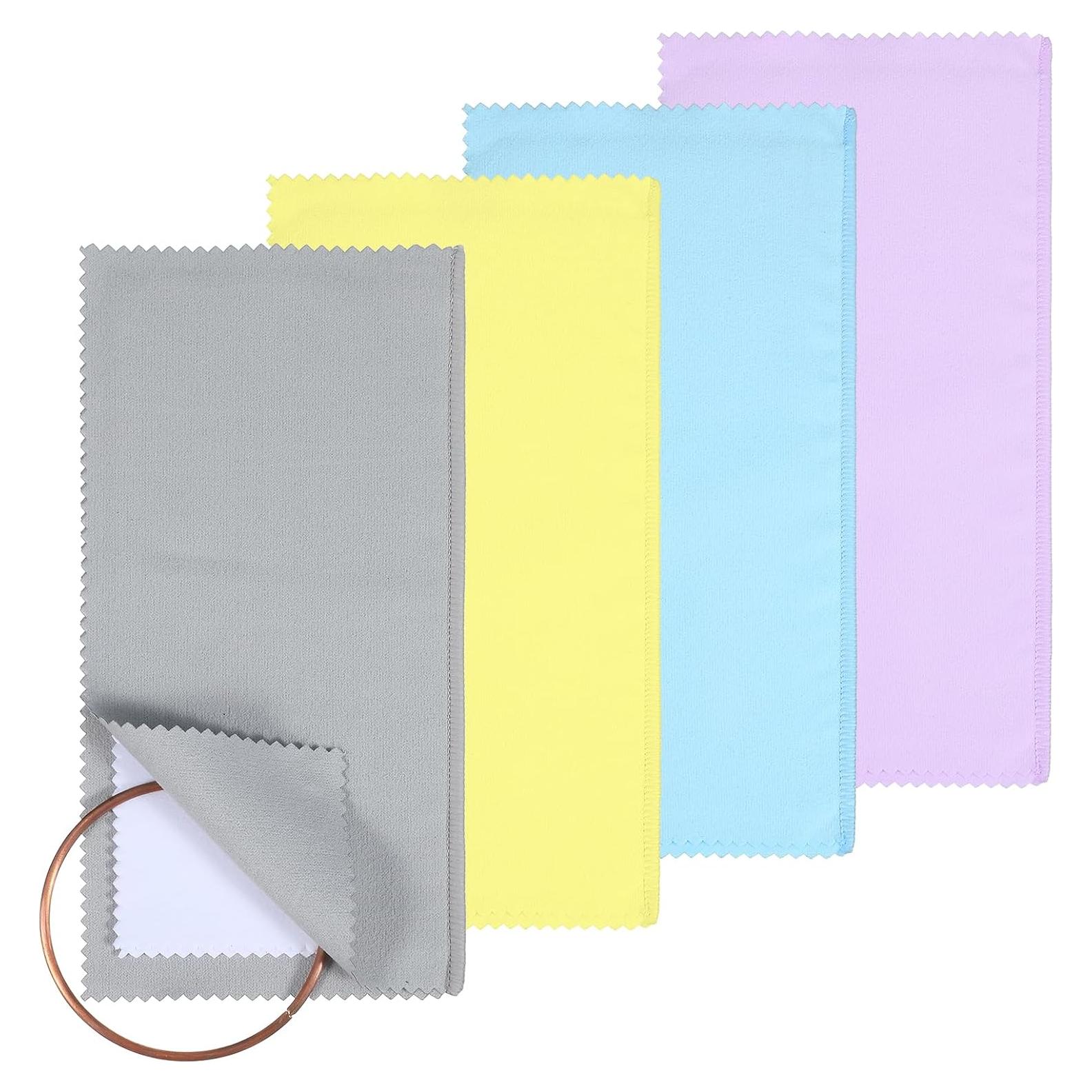 Paquete de 4 paños de pulido de joyas Quilax 20x20 cm