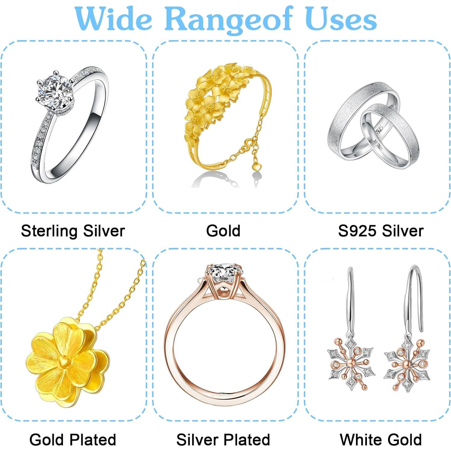 Paquete de 4 paños de pulido de joyas Quilax 20x20 cm