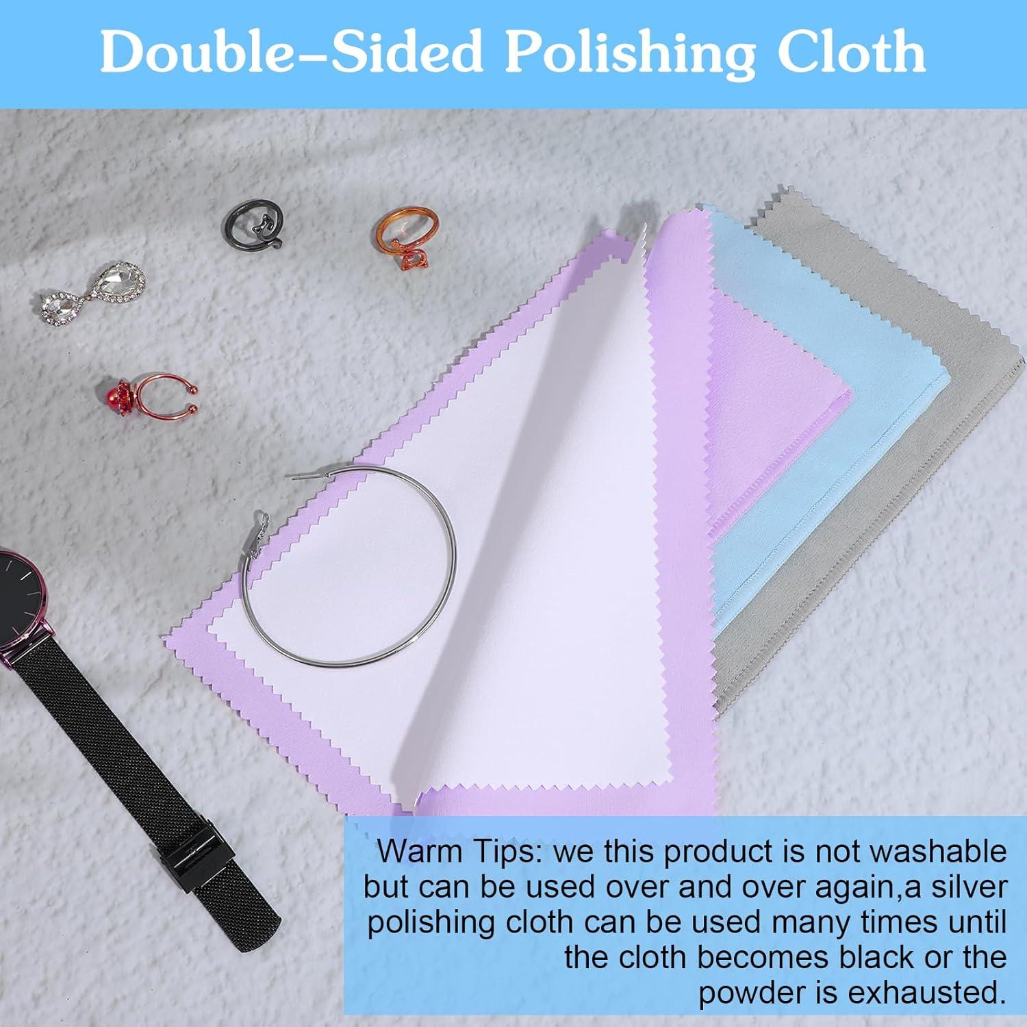 Paquete de 4 paños de pulido de joyas Quilax 20x20 cm